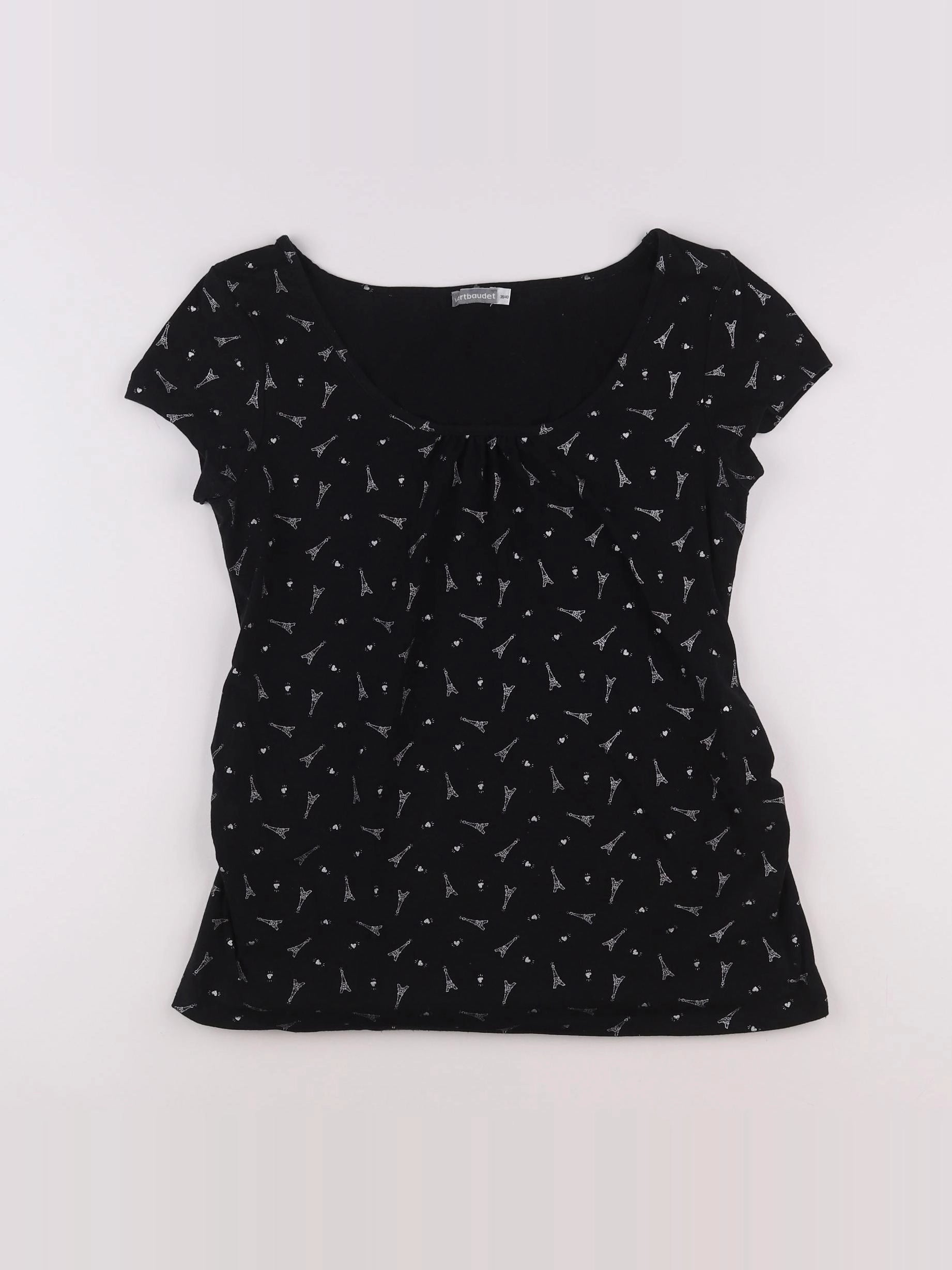 Vertbaudet - tee-shirt grossesse noir - 38 à 40