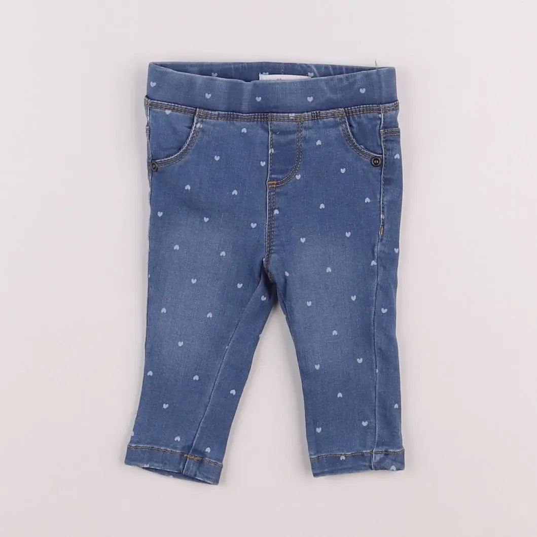 Vertbaudet - jegging bleu - 3 mois