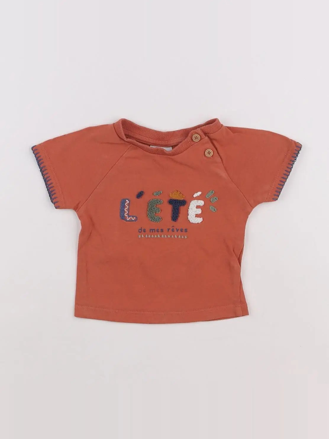 Tape à l'oeil - tee-shirt orange - 3 mois