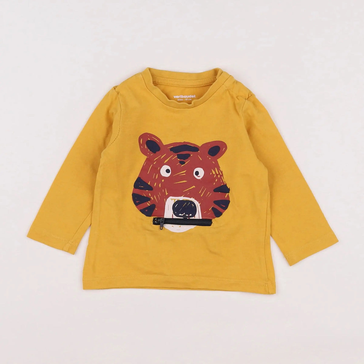 Vertbaudet - tee-shirt jaune - 6 mois