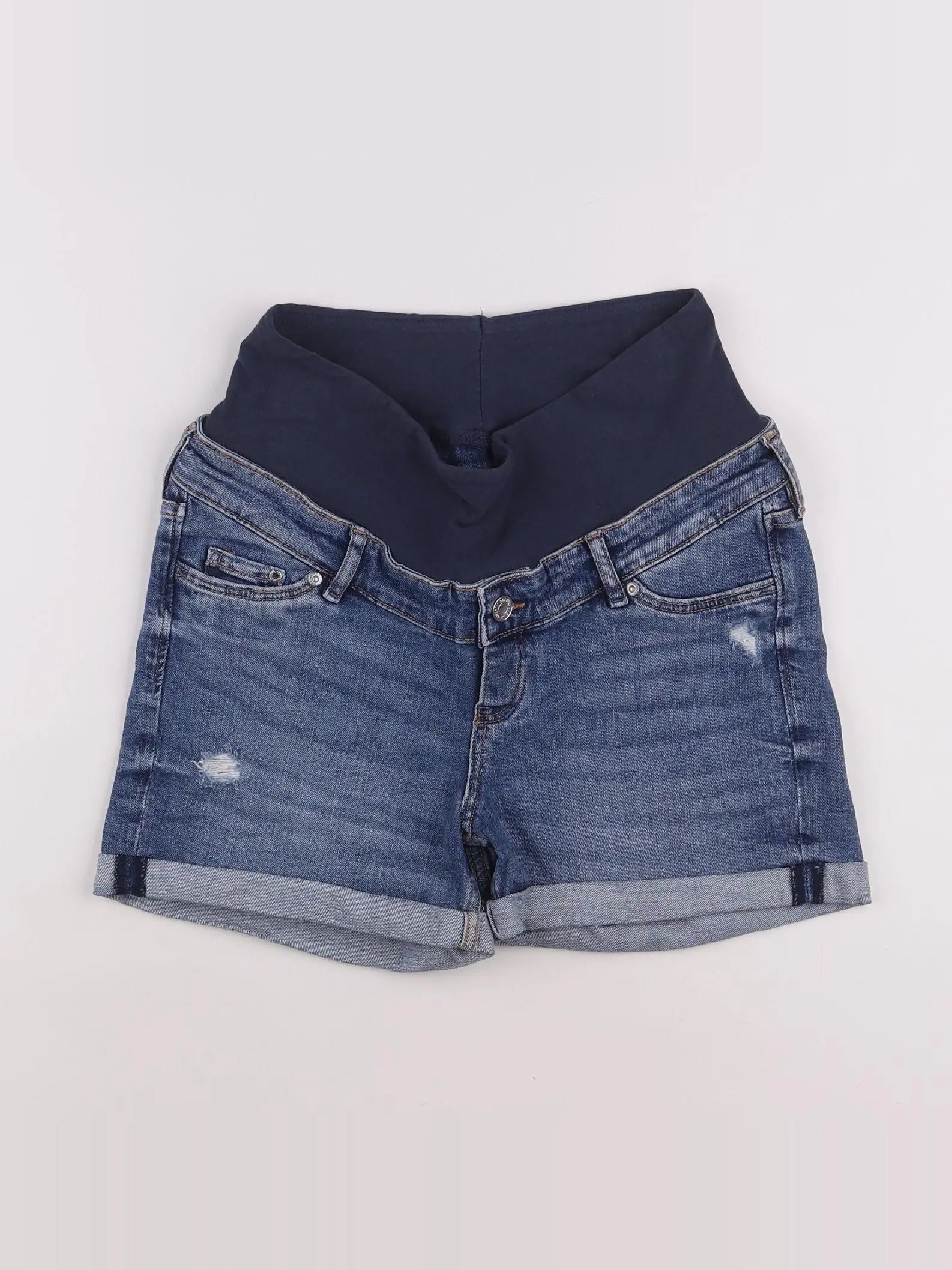 H&M - short grossesse bleu - 34