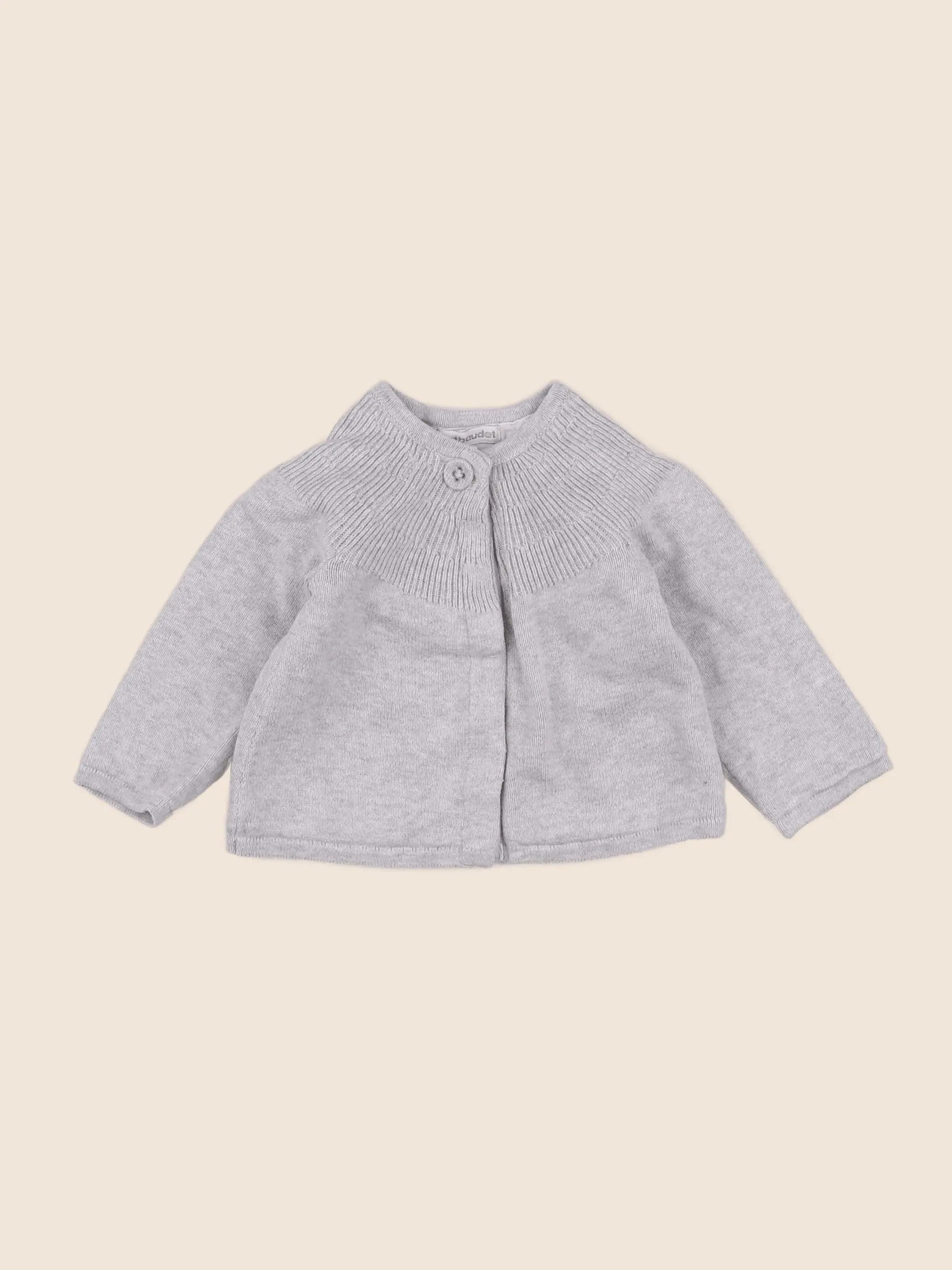 Vertbaudet - gilet gris - 6 mois