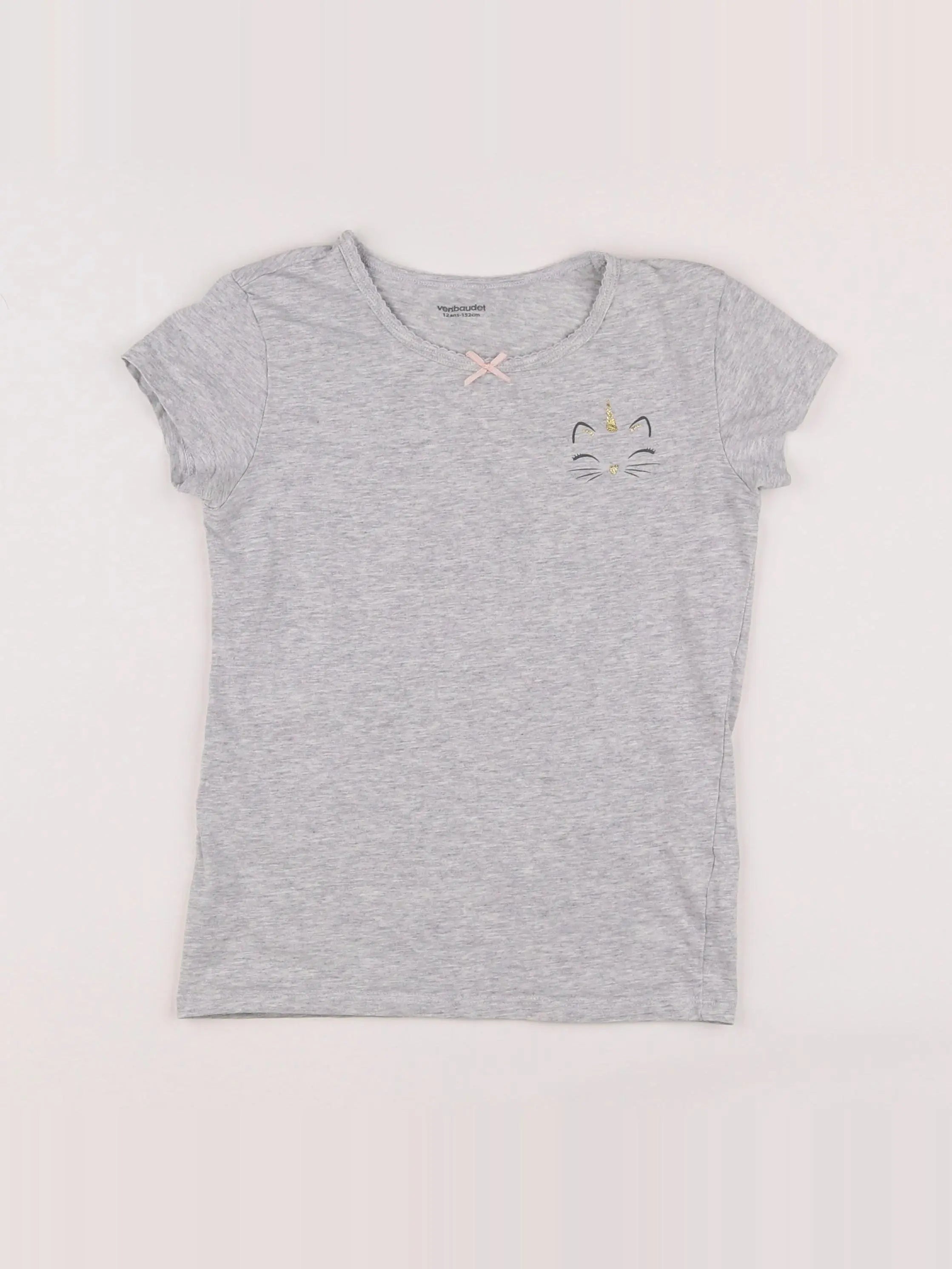 Vertbaudet - maillot de corps gris - 12 ans