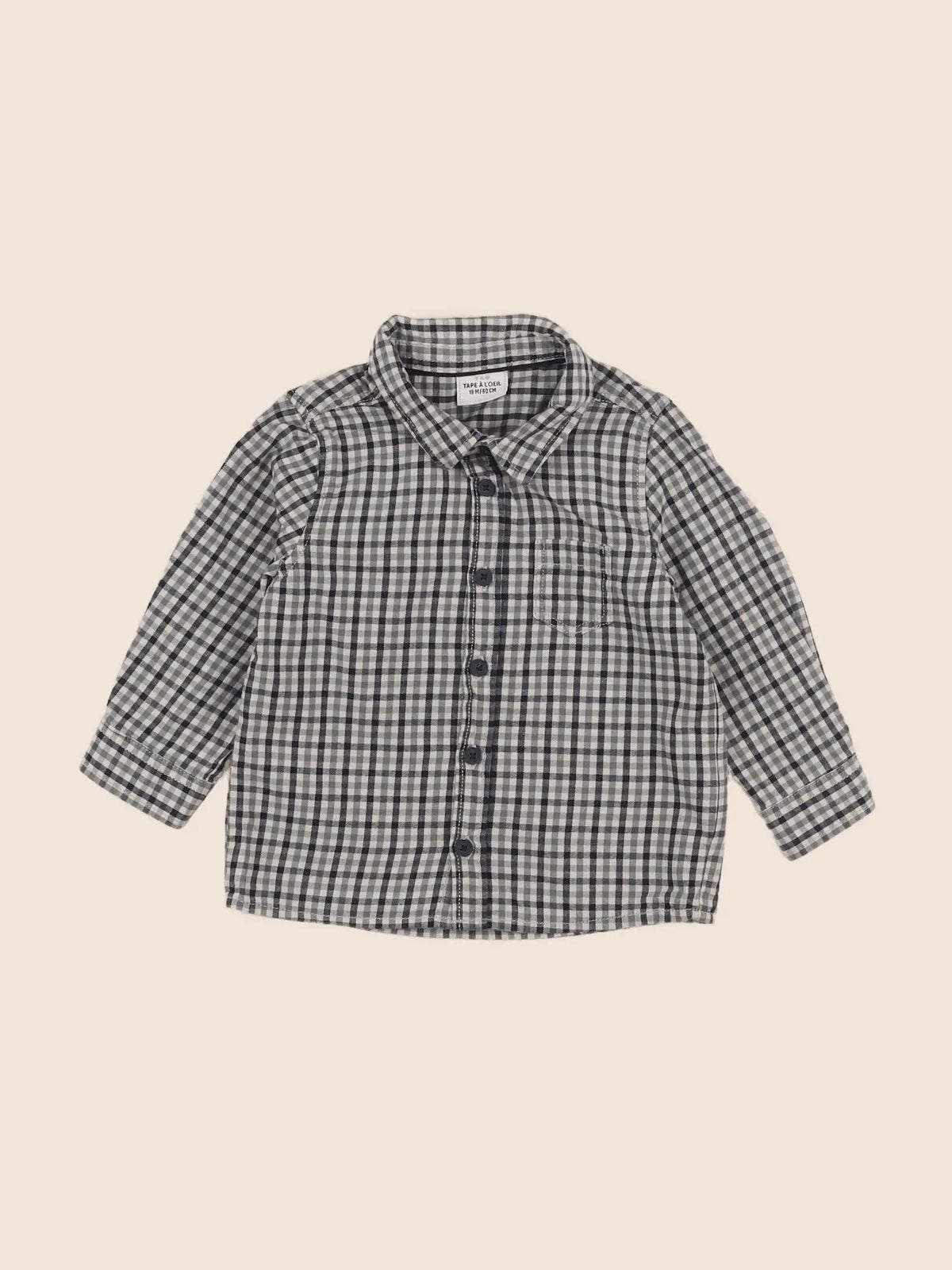 Tape à l'oeil - chemise bleu, vert - 18 mois