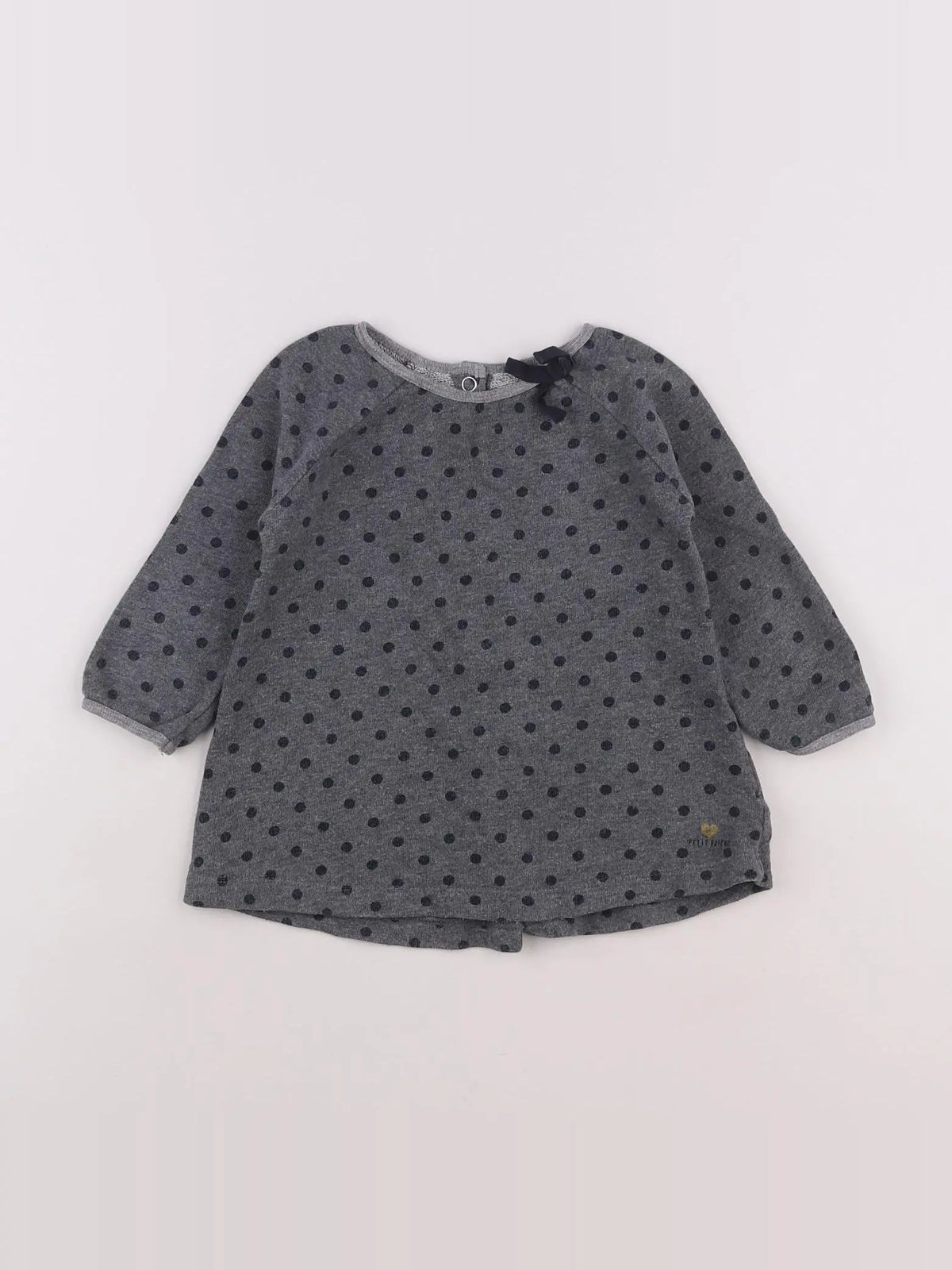 Petit Bateau - robe gris - 18 mois