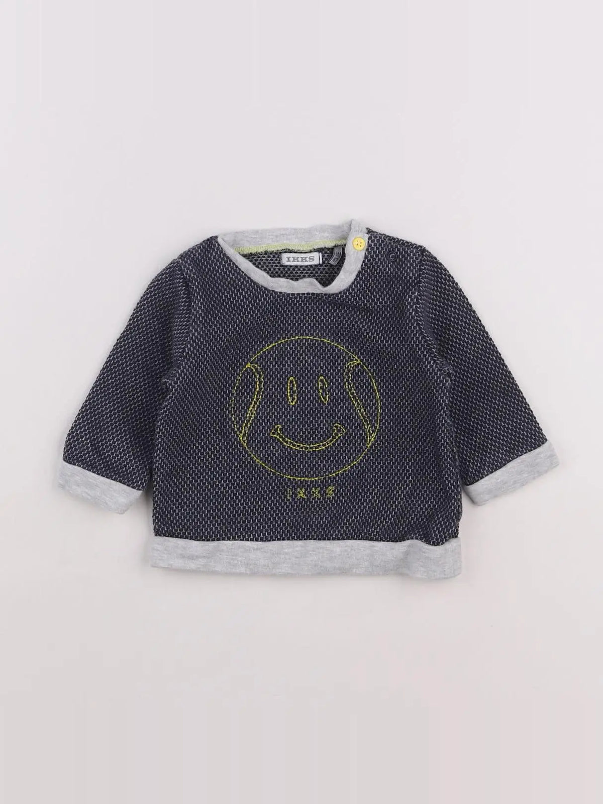 IKKS - sweat bleu - 6 mois