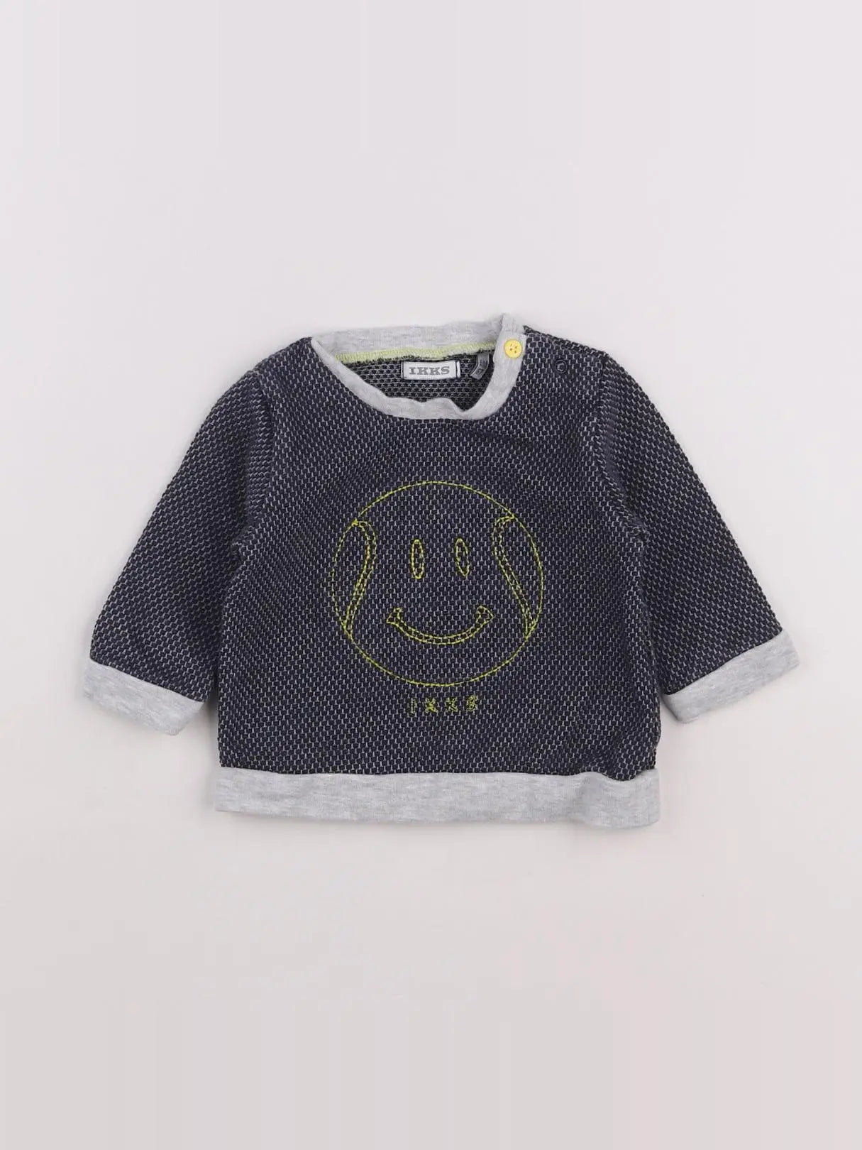 IKKS - sweat bleu - 6 mois