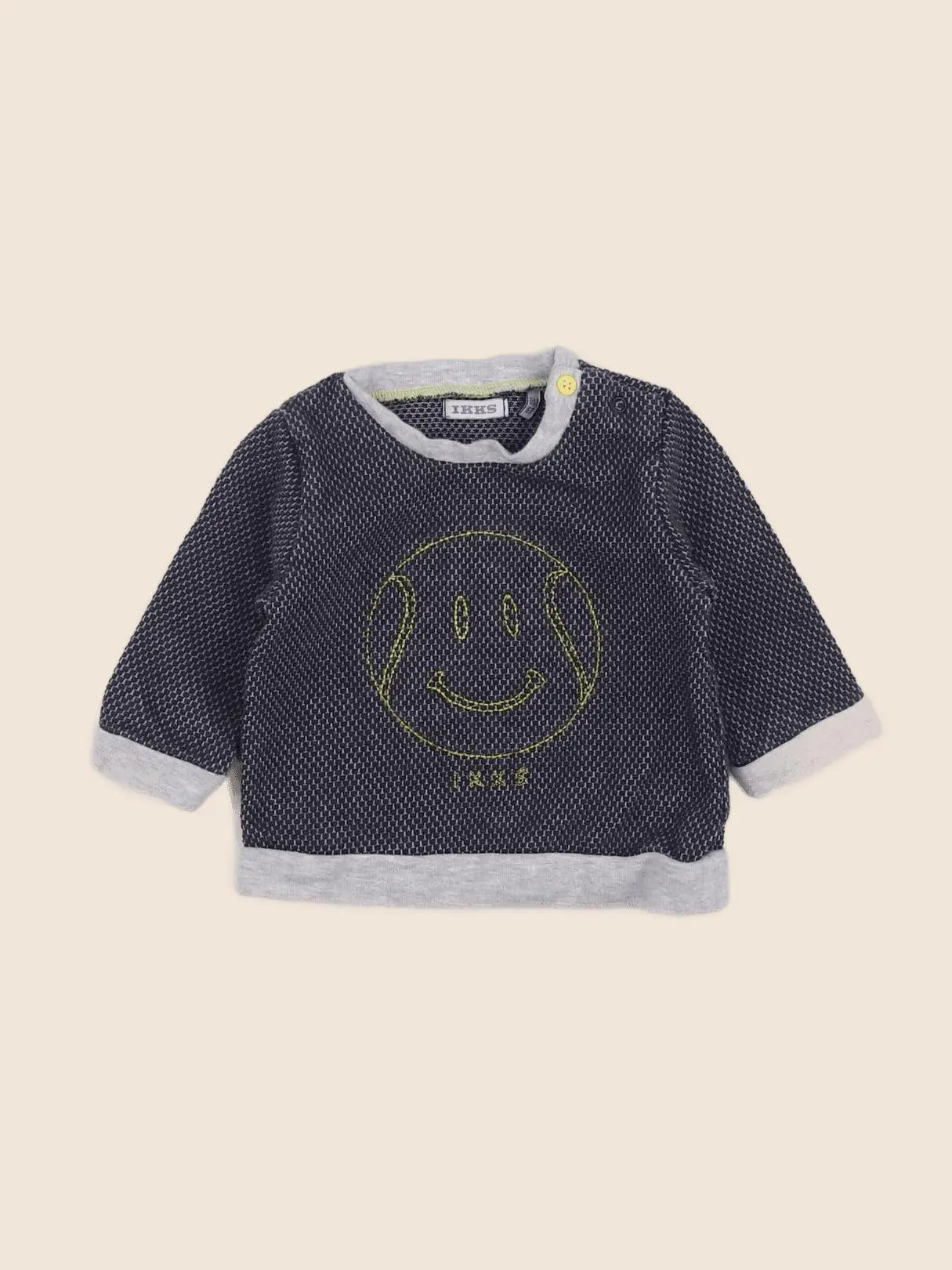 IKKS - sweat bleu - 6 mois