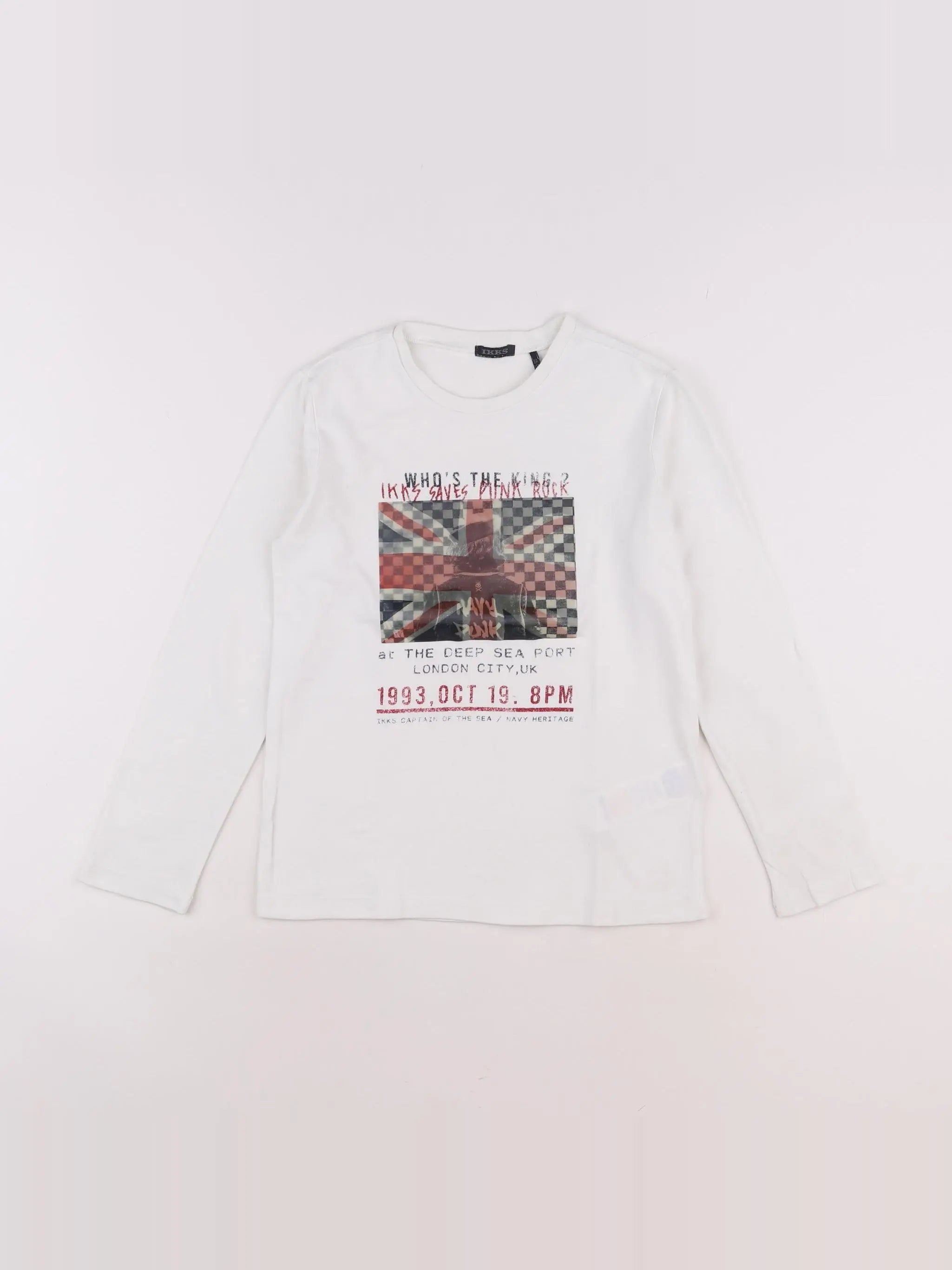 IKKS - tee-shirt blanc - 8 ans