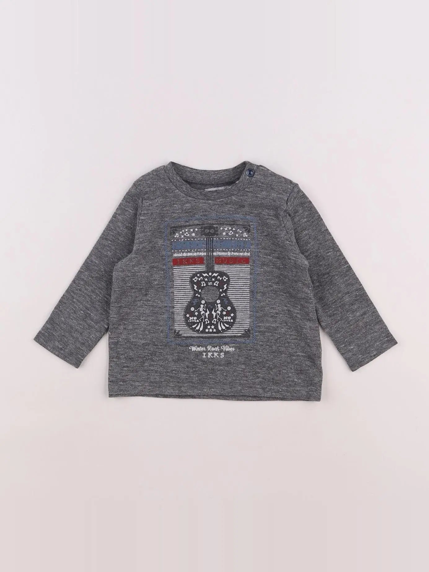 IKKS - tee-shirt gris - 6 mois