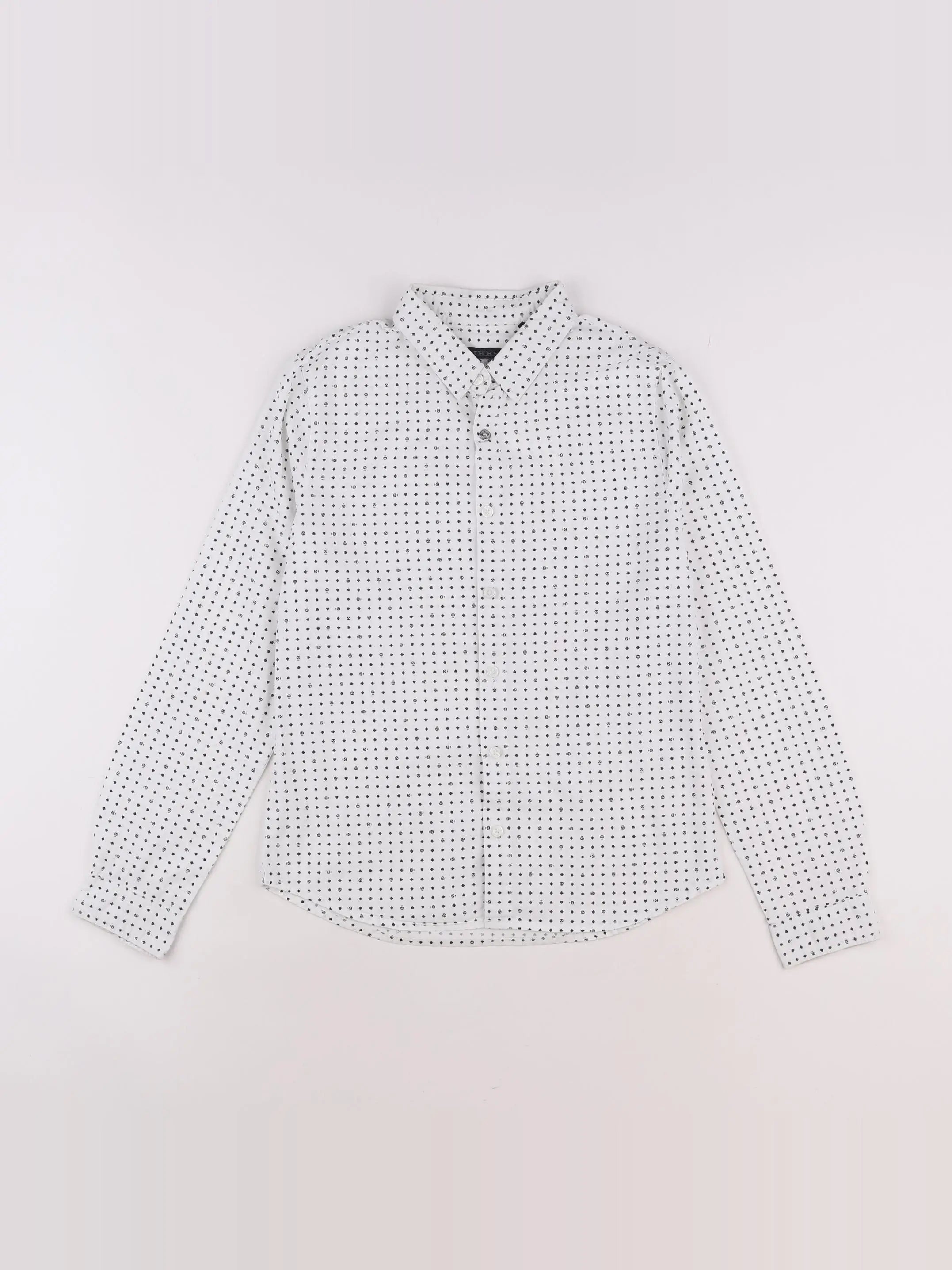IKKS - chemise blanc, noir - 10 ans