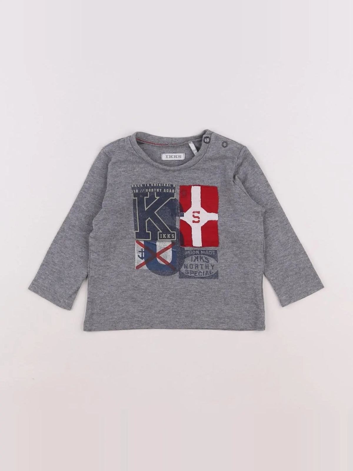 IKKS - tee-shirt gris - 6 mois