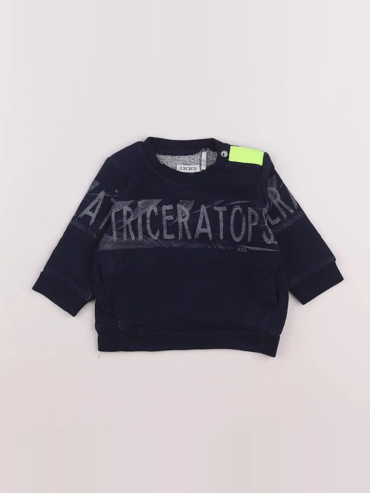 IKKS - sweat bleu - 3 mois