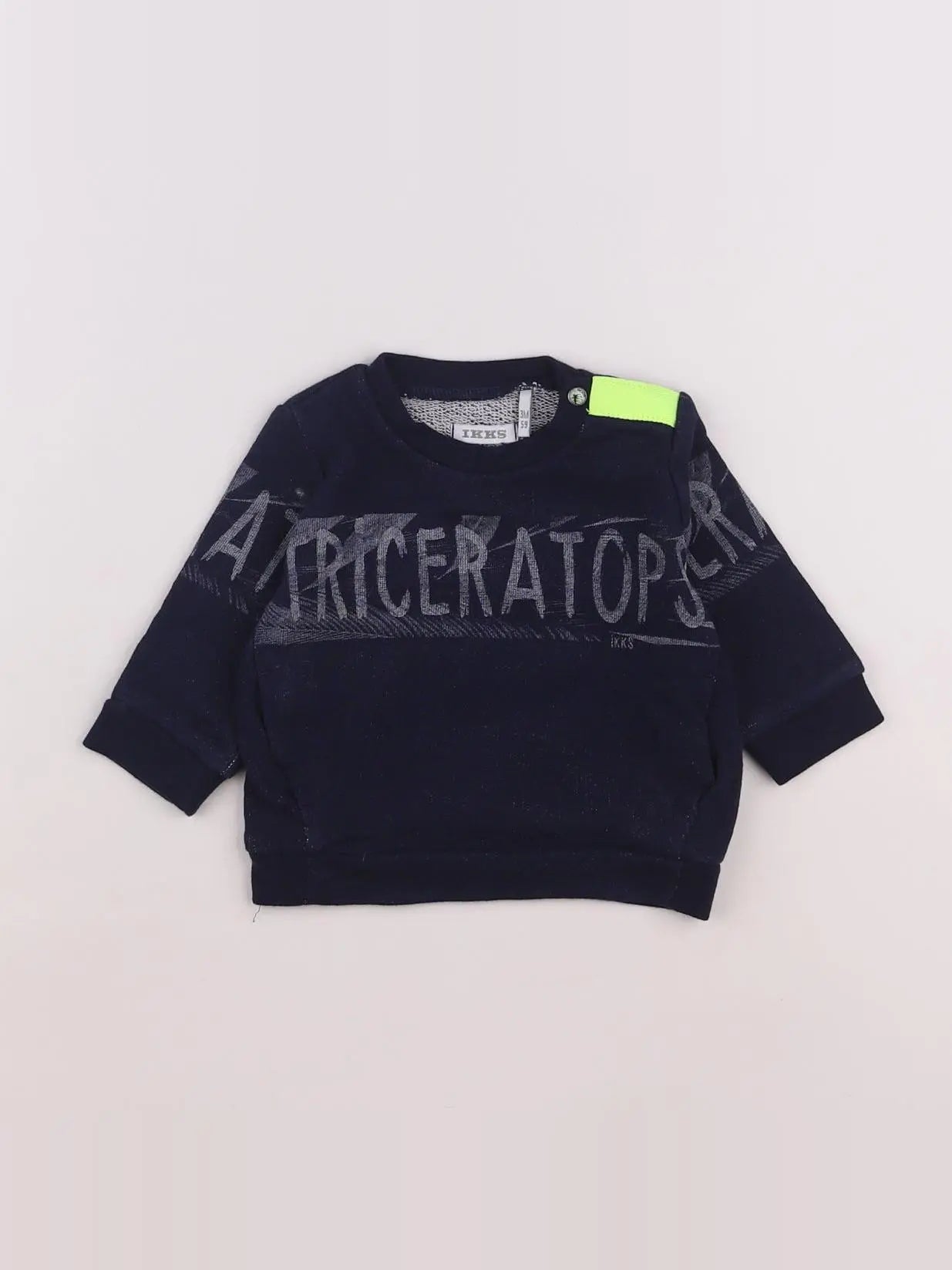 IKKS - sweat bleu - 3 mois