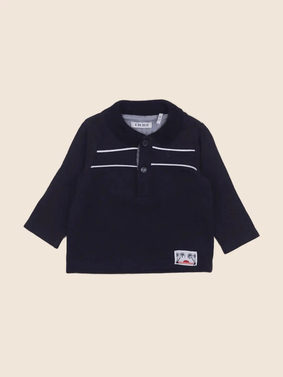 IKKS - polo imprimé au dos bleu - 3 mois