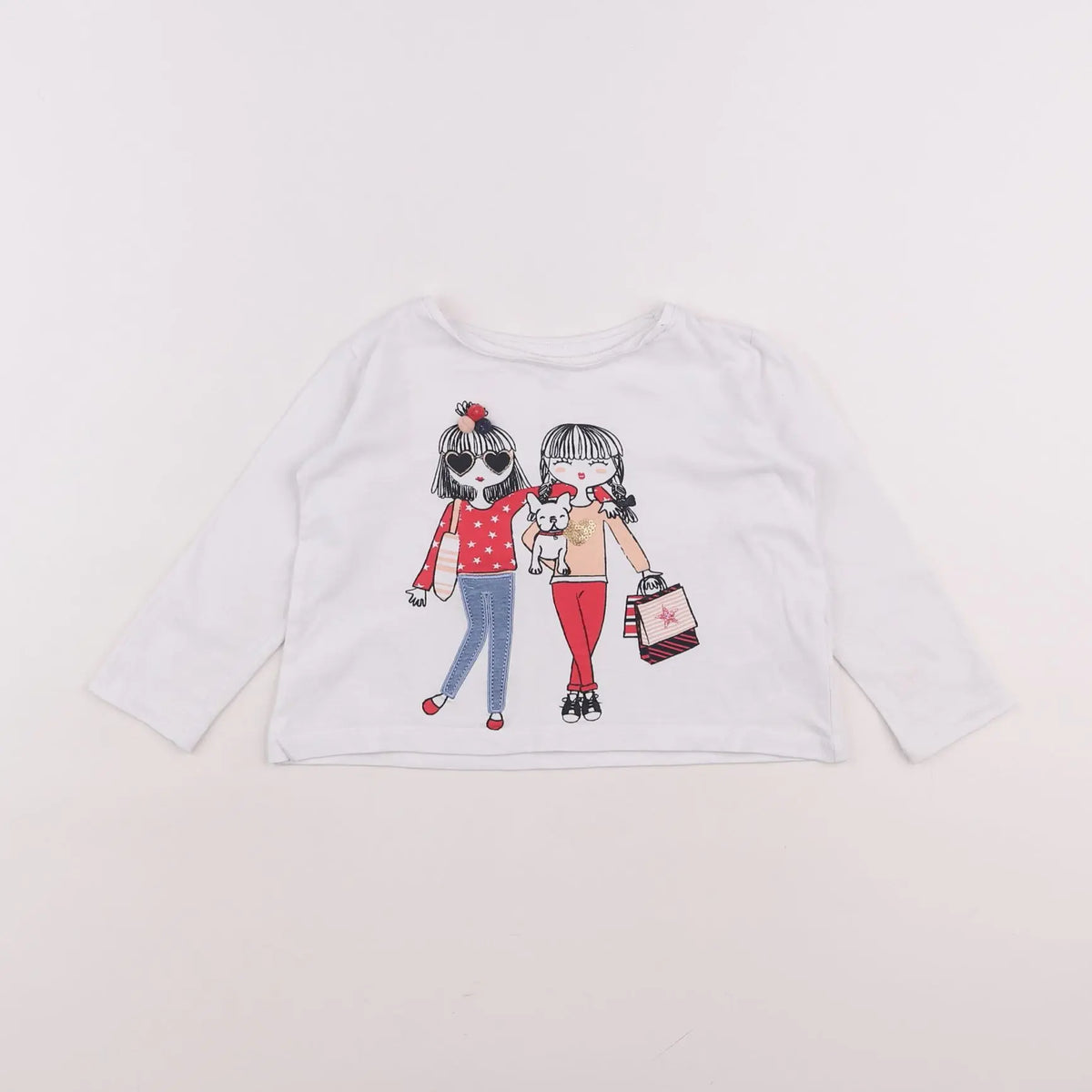 Vertbaudet - tee-shirt blanc - 2 ans