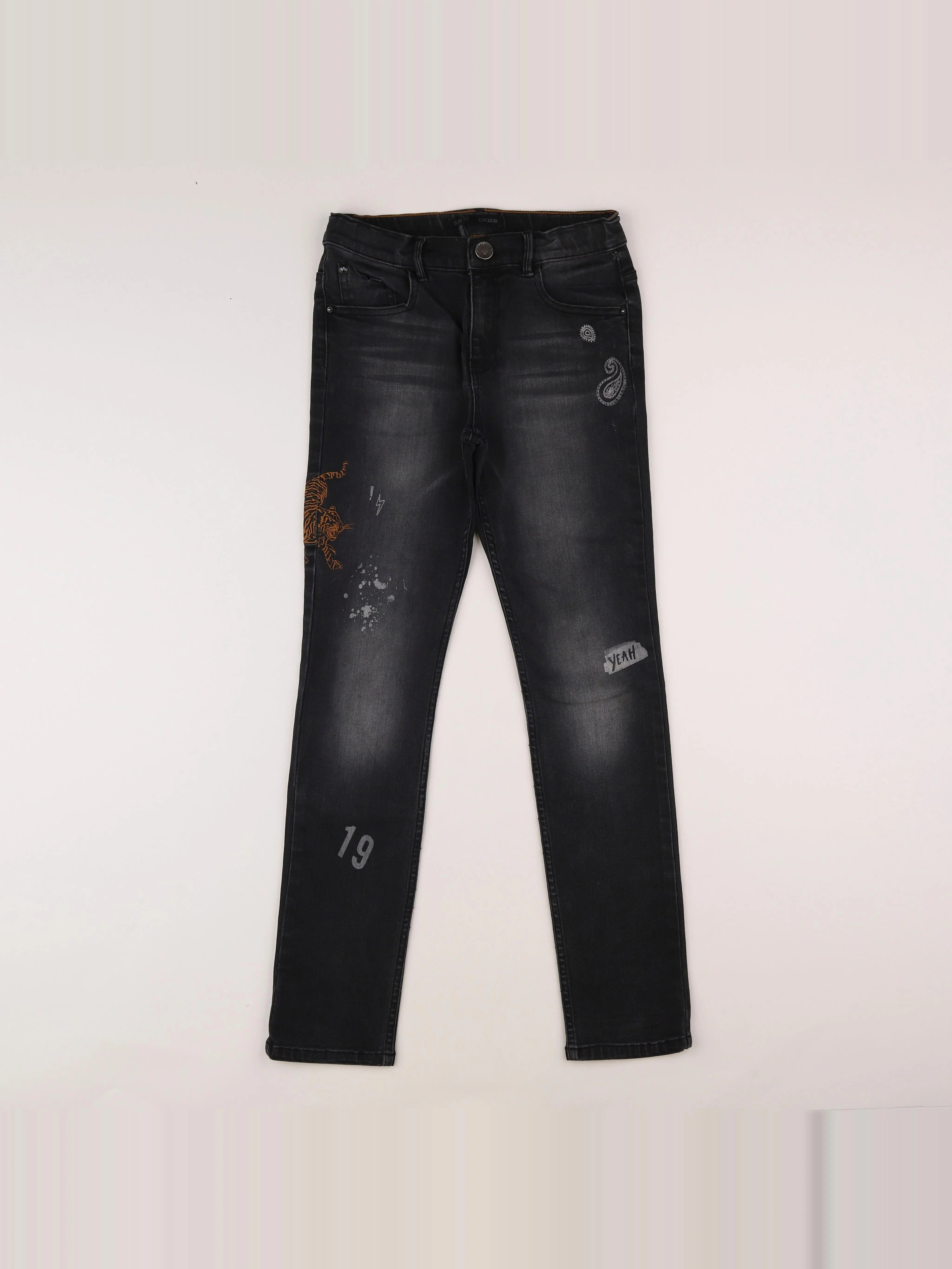 IKKS - jean gris - 12 ans