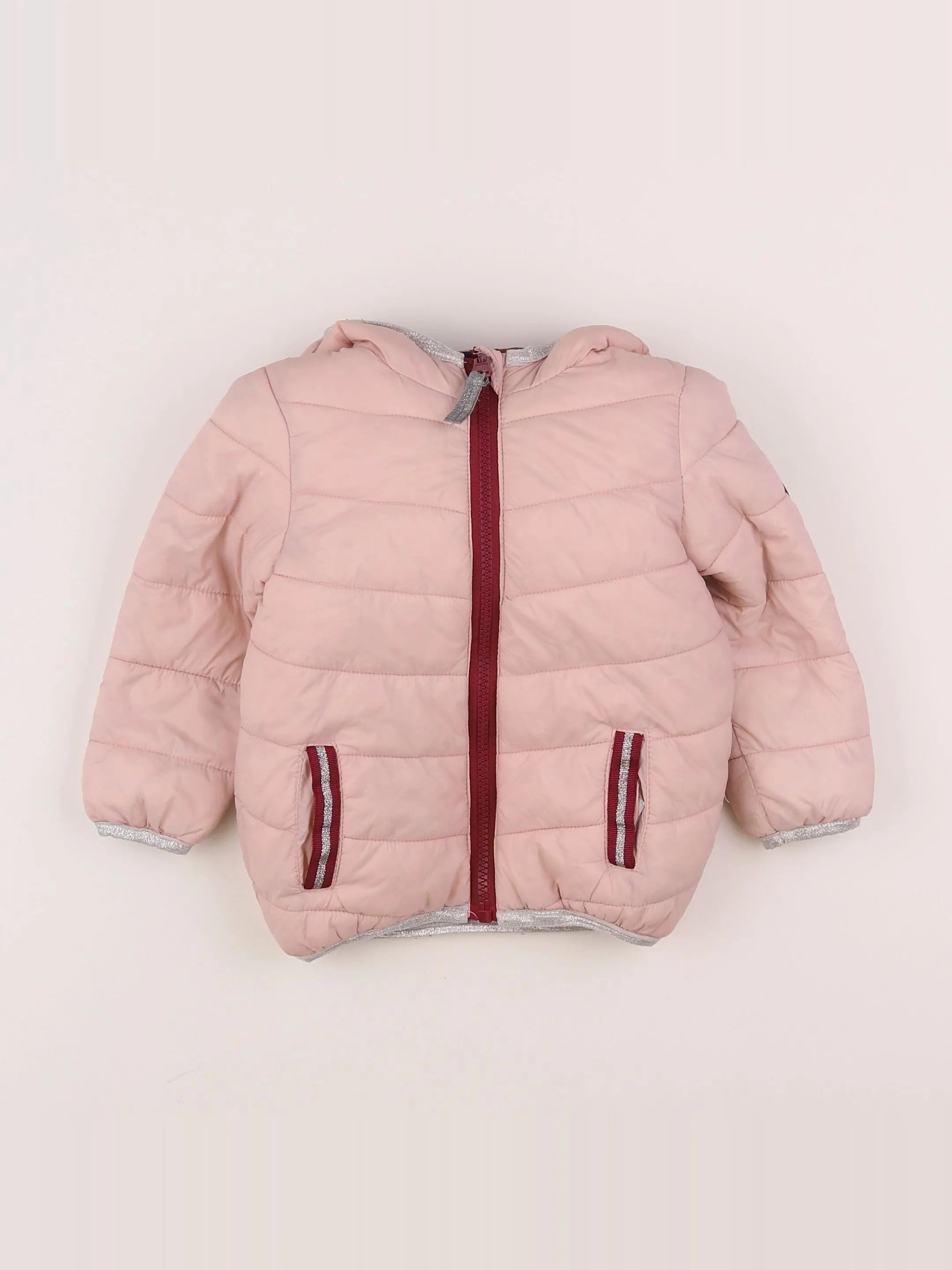 Vertbaudet - doudoune réversible rose - 2 ans