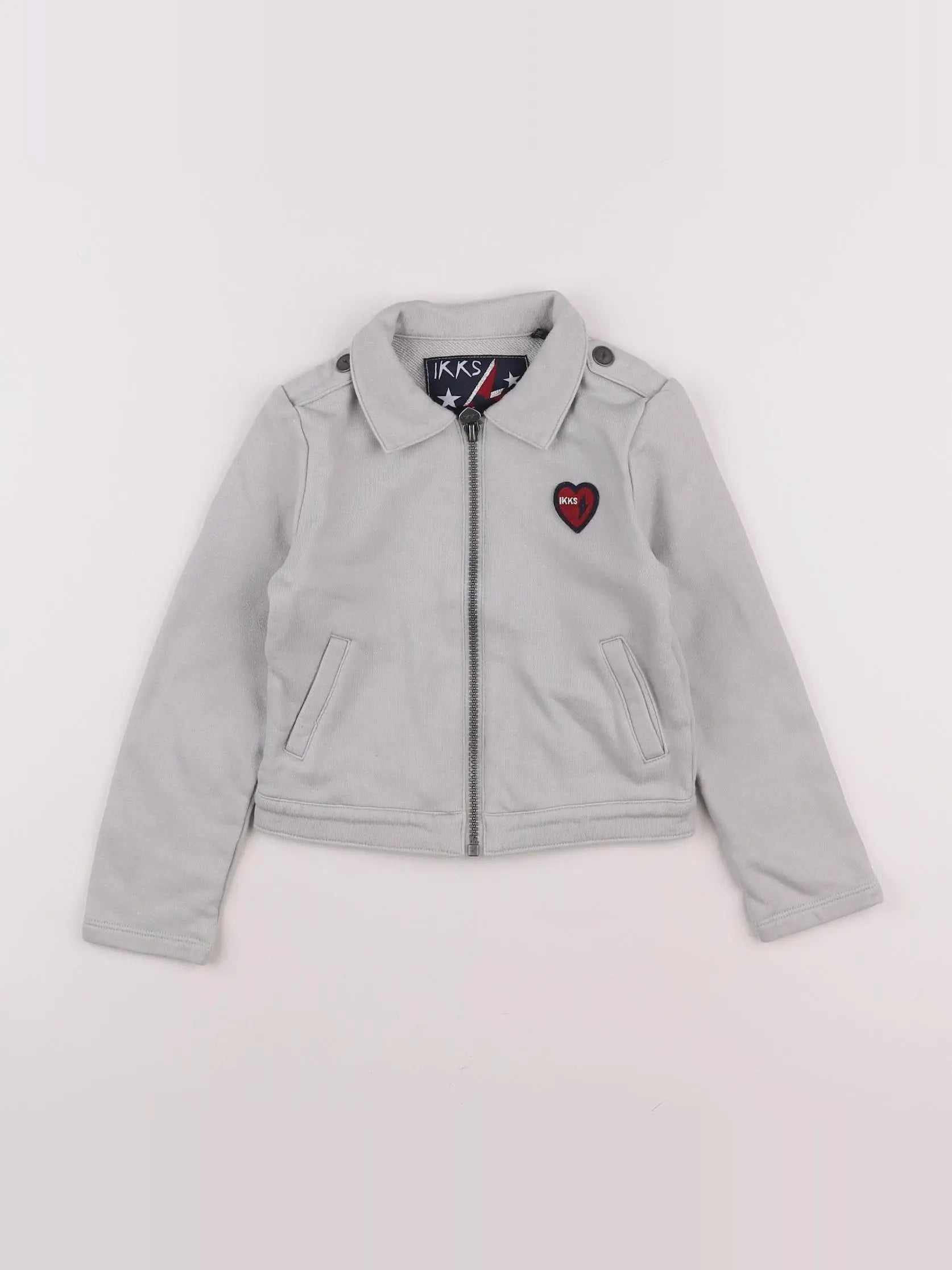 IKKS - sweat gris - 6 ans