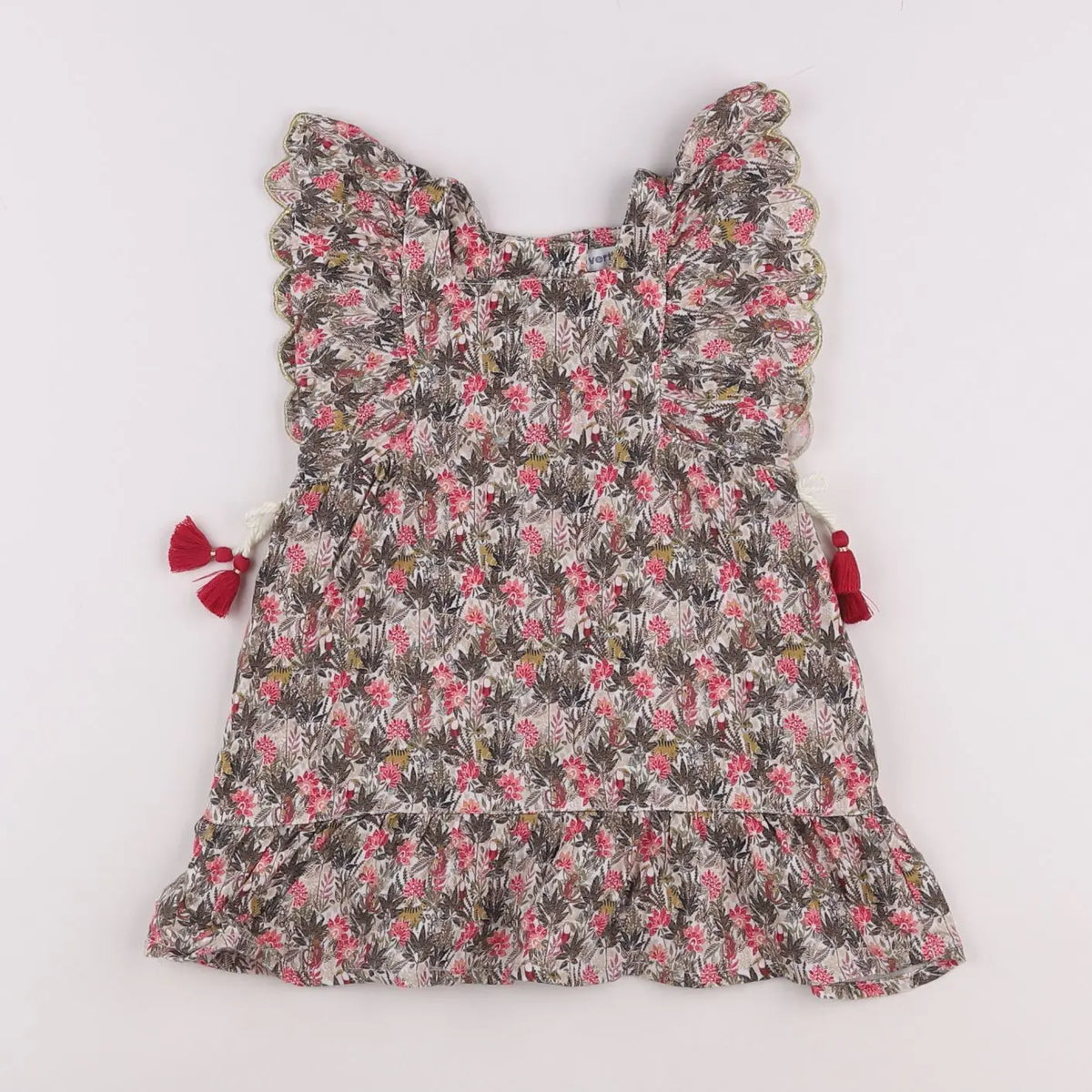 Vertbaudet - robe multicolore - 12 mois