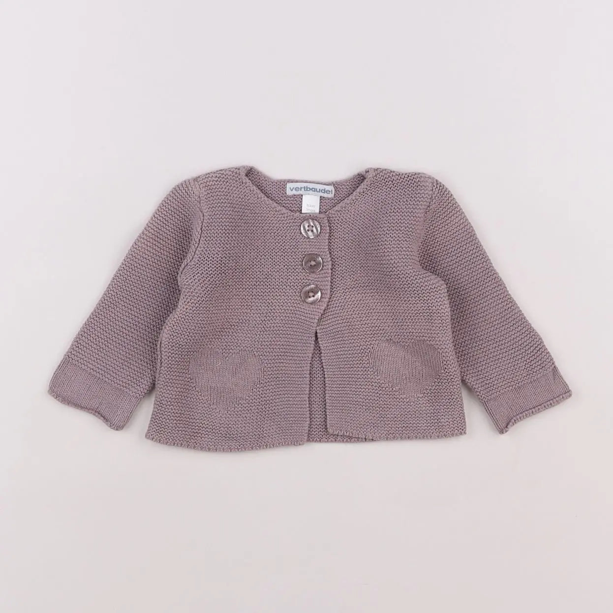 Vertbaudet - gilet violet - 3 mois