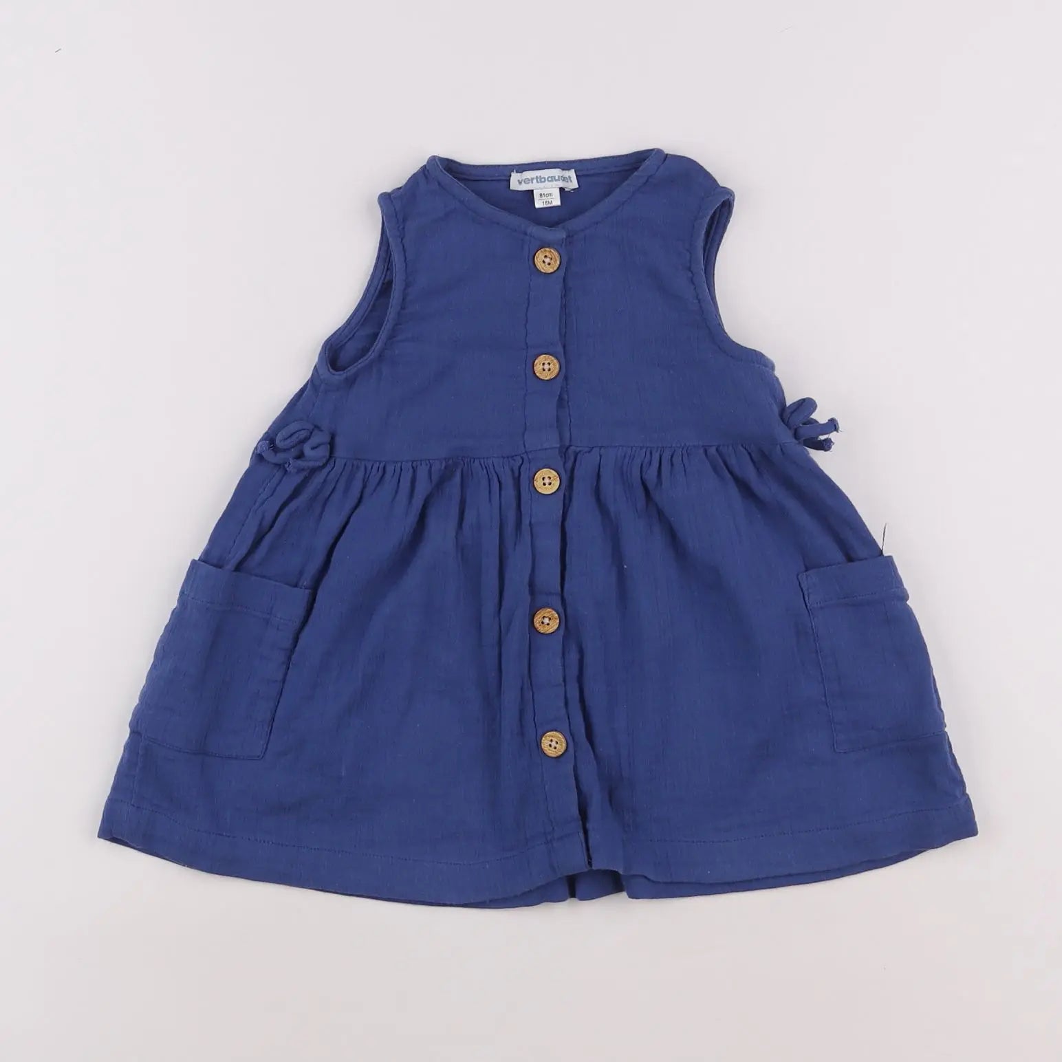 Vertbaudet - robe bleu - 18 mois