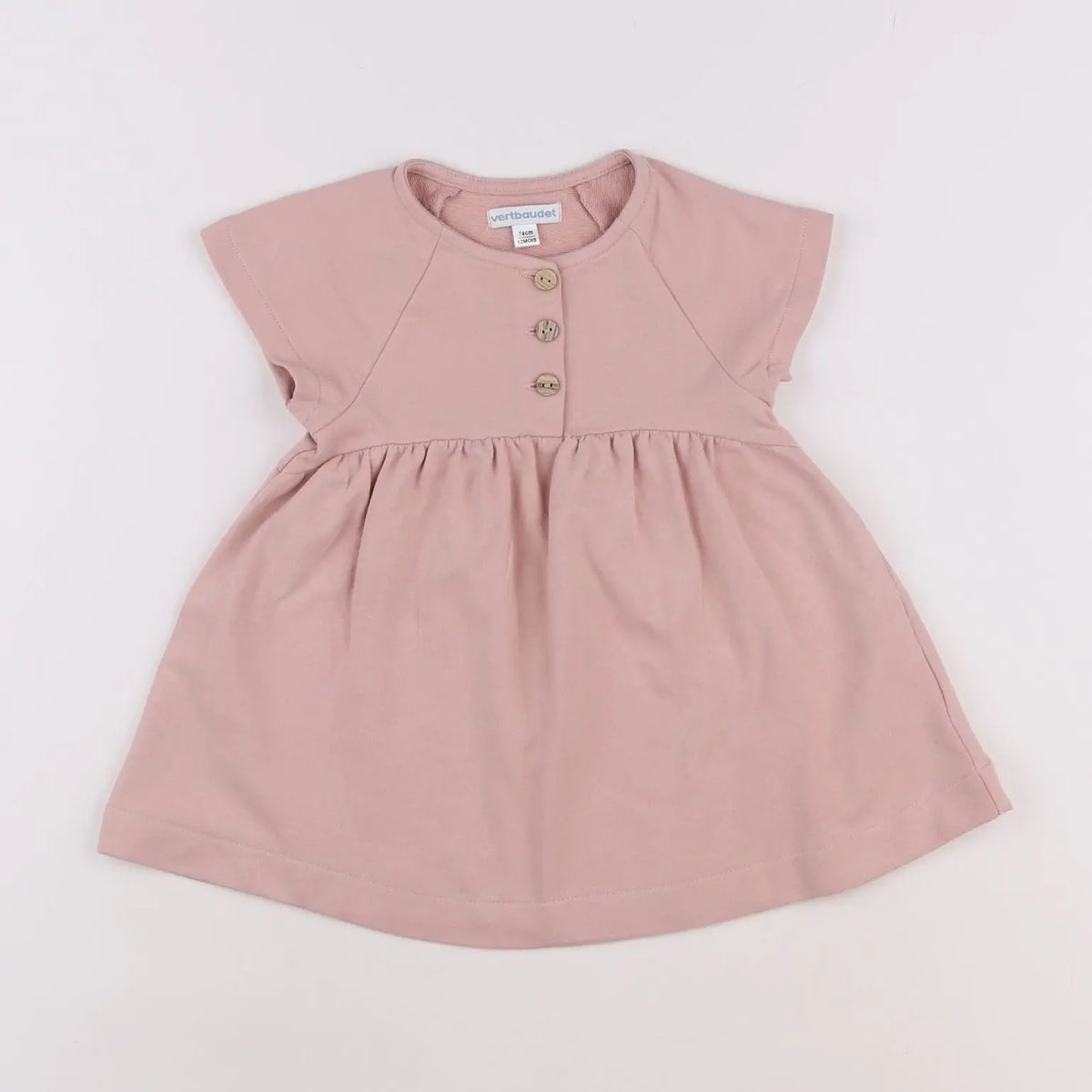 Vertbaudet - robe rose - 12 mois