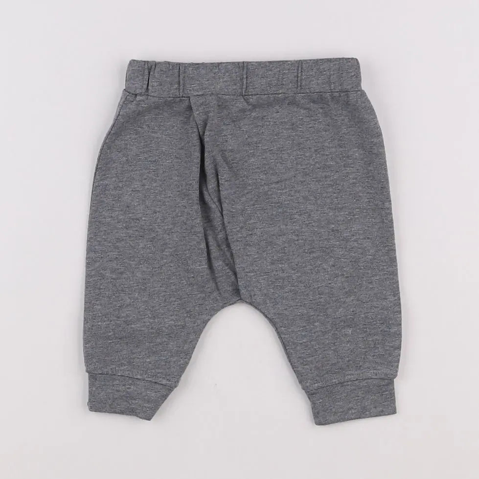 Vertbaudet - sarouel gris - 3 mois