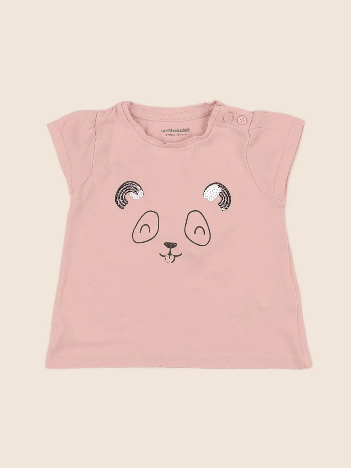 Vertbaudet - tee-shirt rose - 3 mois