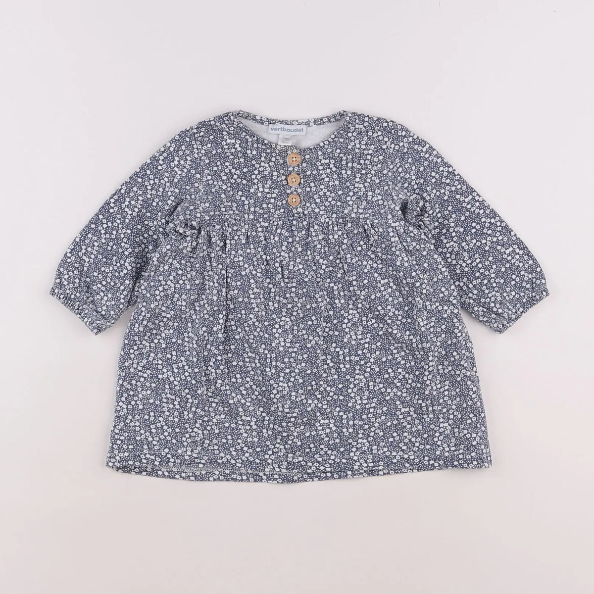 Vertbaudet - robe blanc, bleu - 12 mois