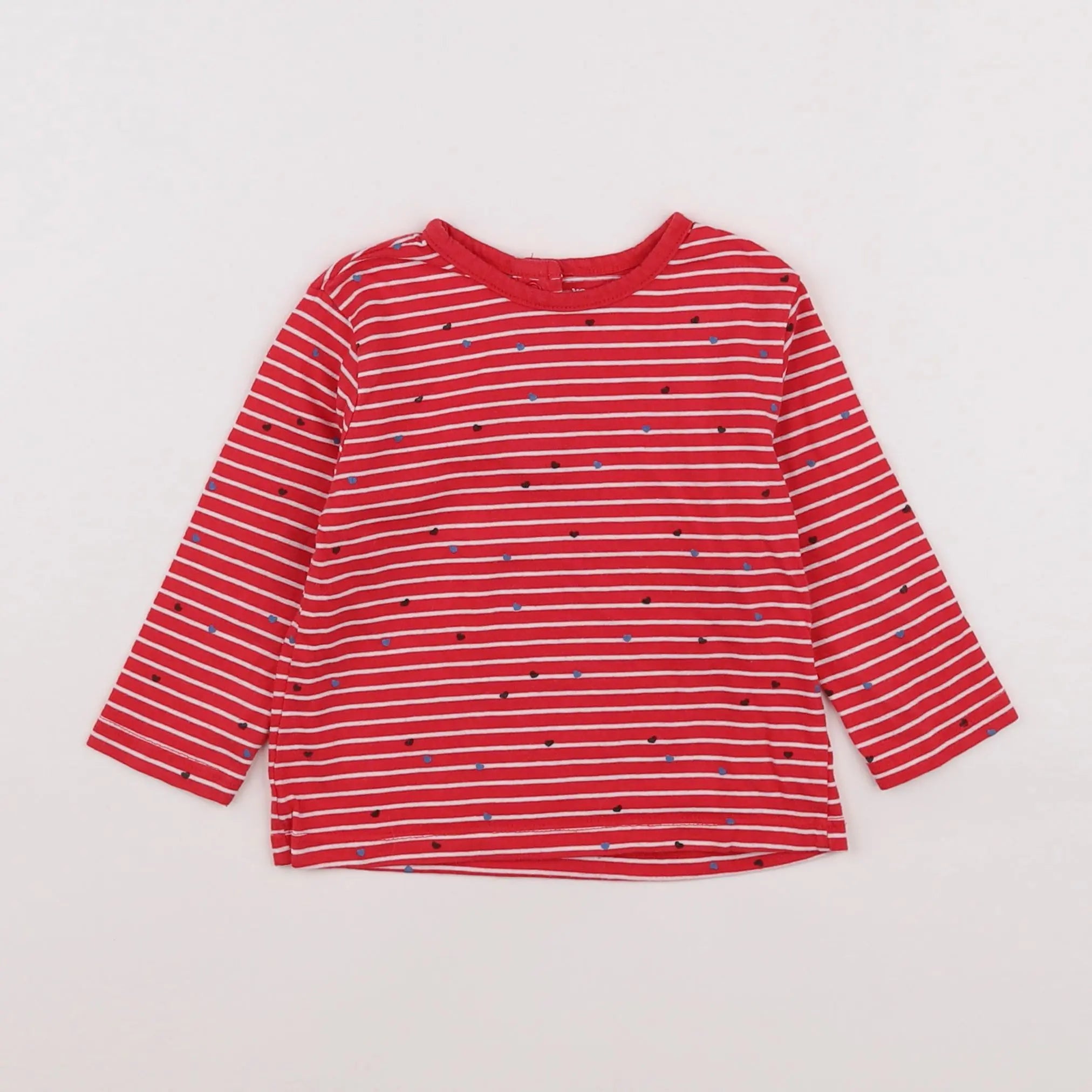 Vertbaudet - tee-shirt rouge - 12 mois