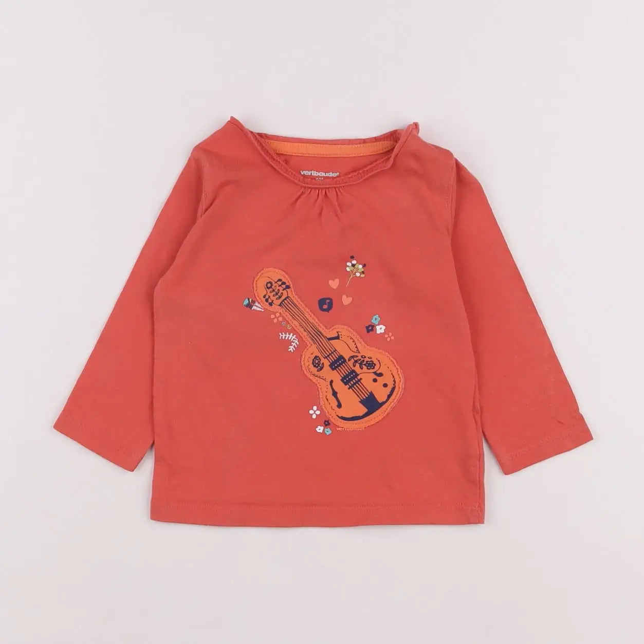 Vertbaudet - tee-shirt orange - 6 mois