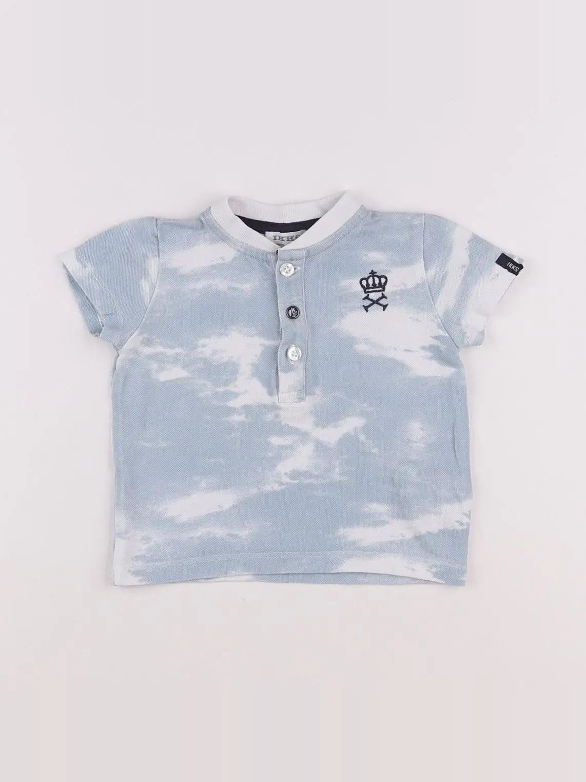 IKKS - polo bleu, blanc - 6 mois