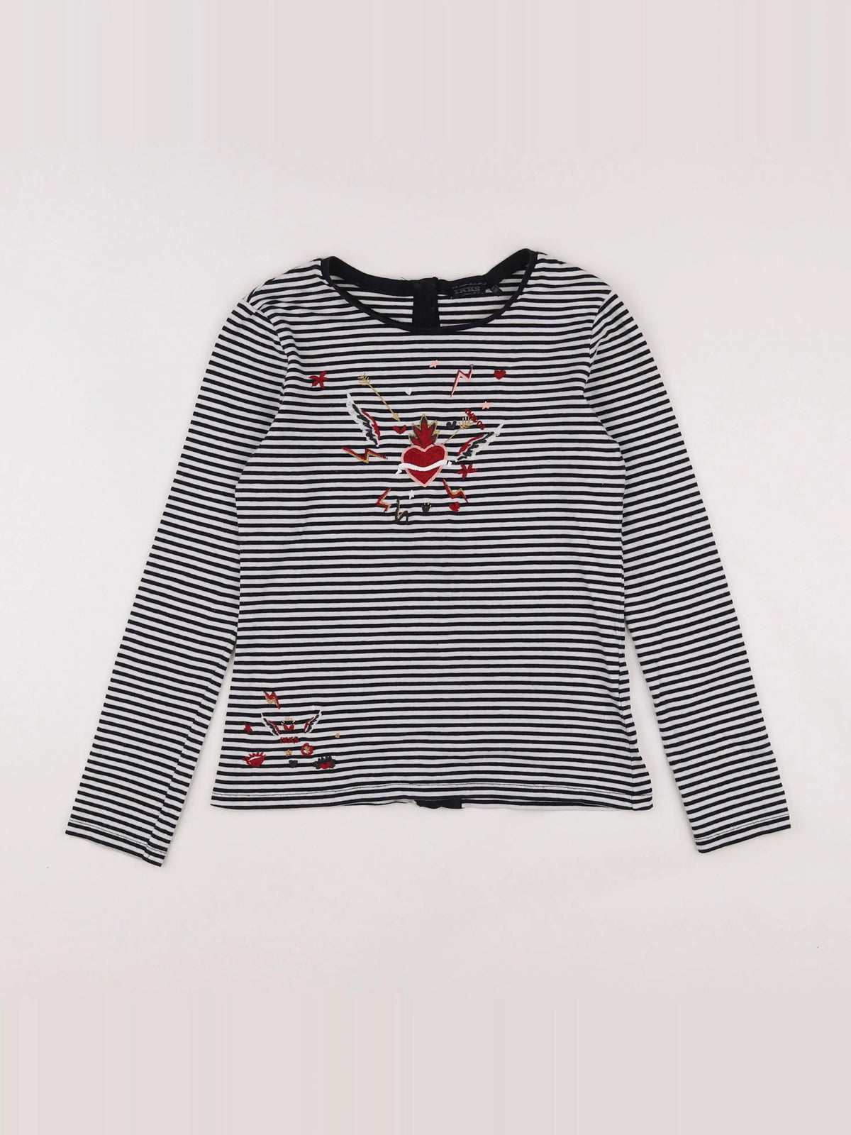 IKKS - tee-shirt beige, noir - 10 ans