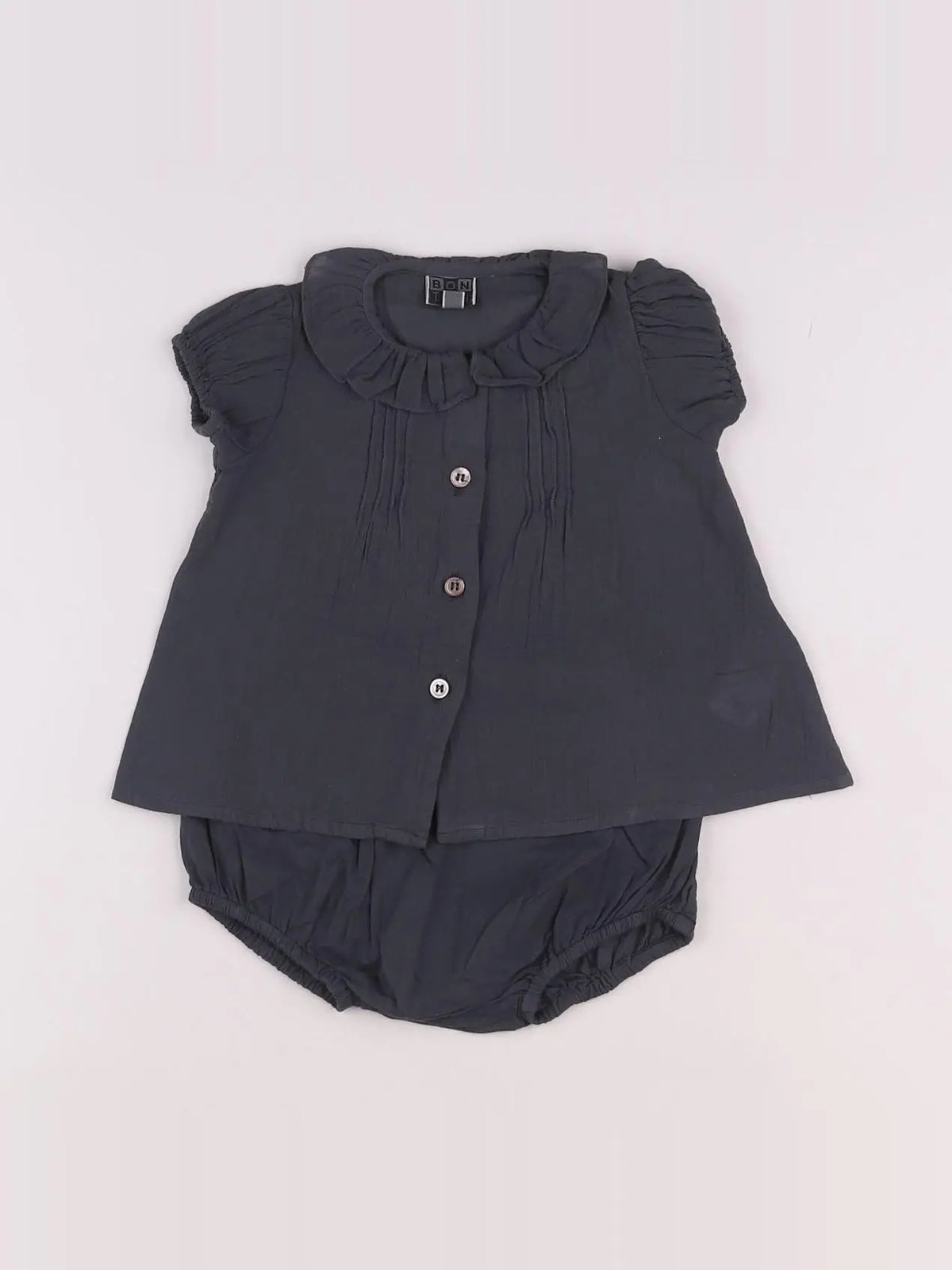 Bonton - ensemble gris - 6 mois