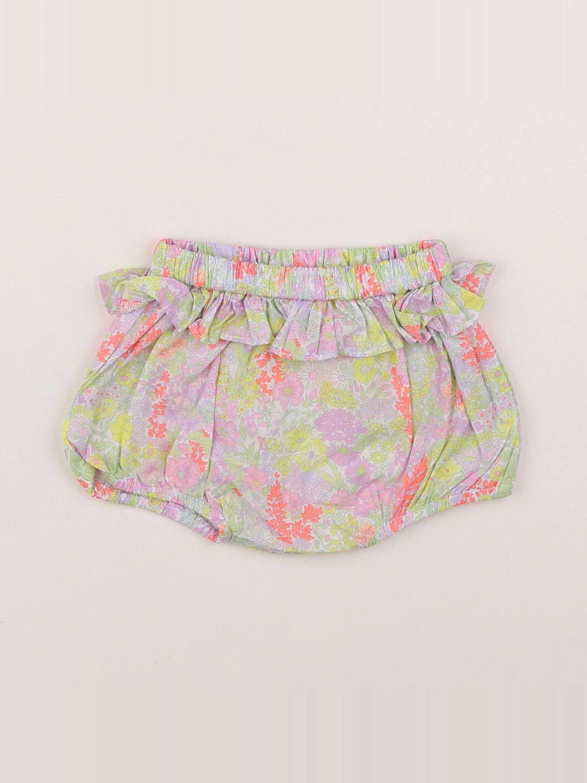 Jacadi - bloomer volants au dos, liberty multicolore - 3 mois
