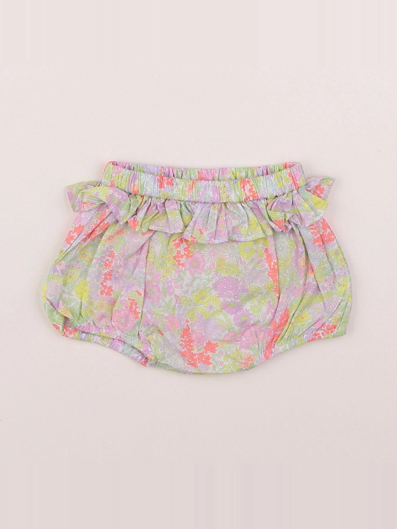 Jacadi - bloomer volants au dos, liberty multicolore - 3 mois