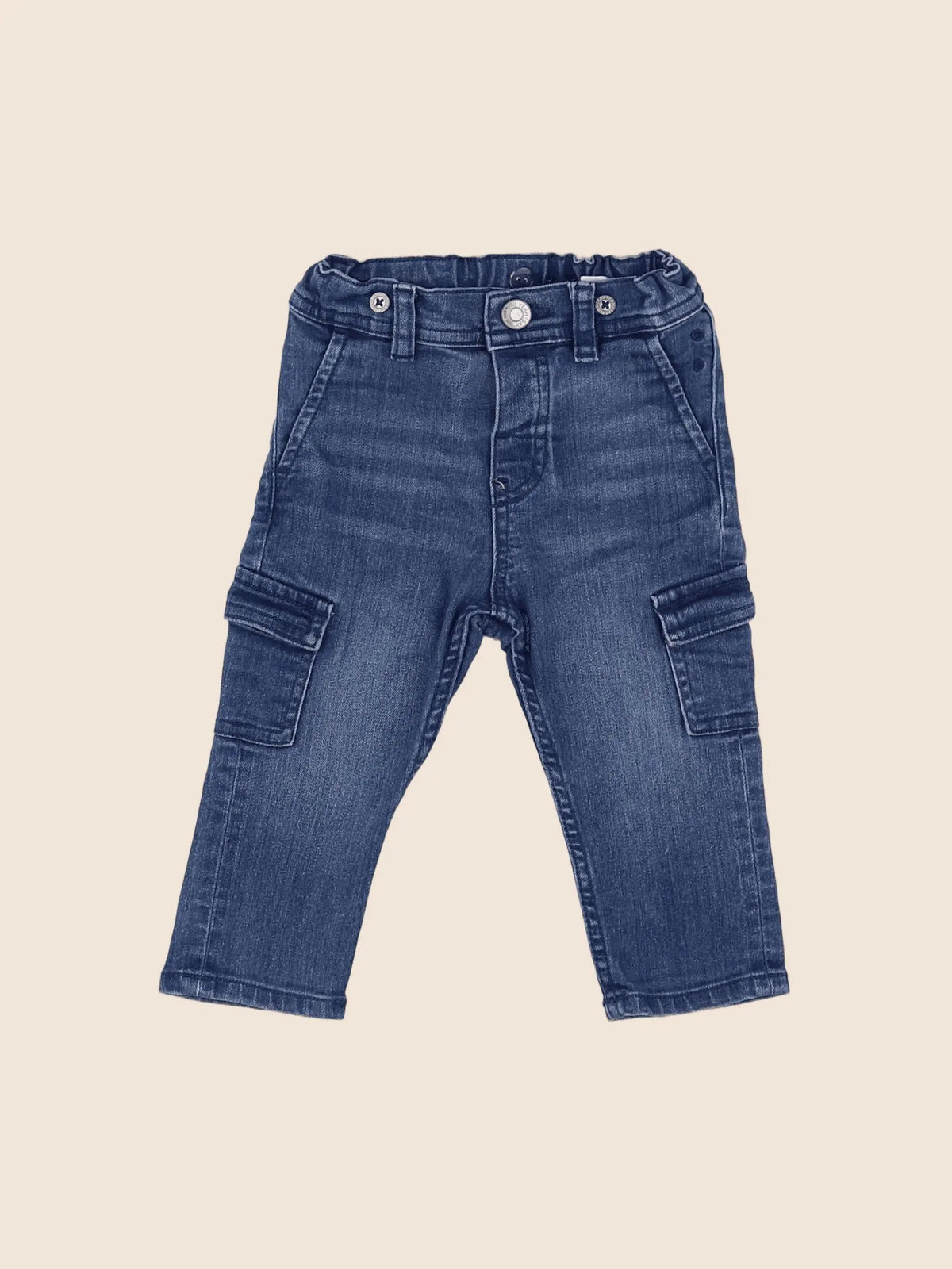 H&M - jean bleu - 6/9 mois