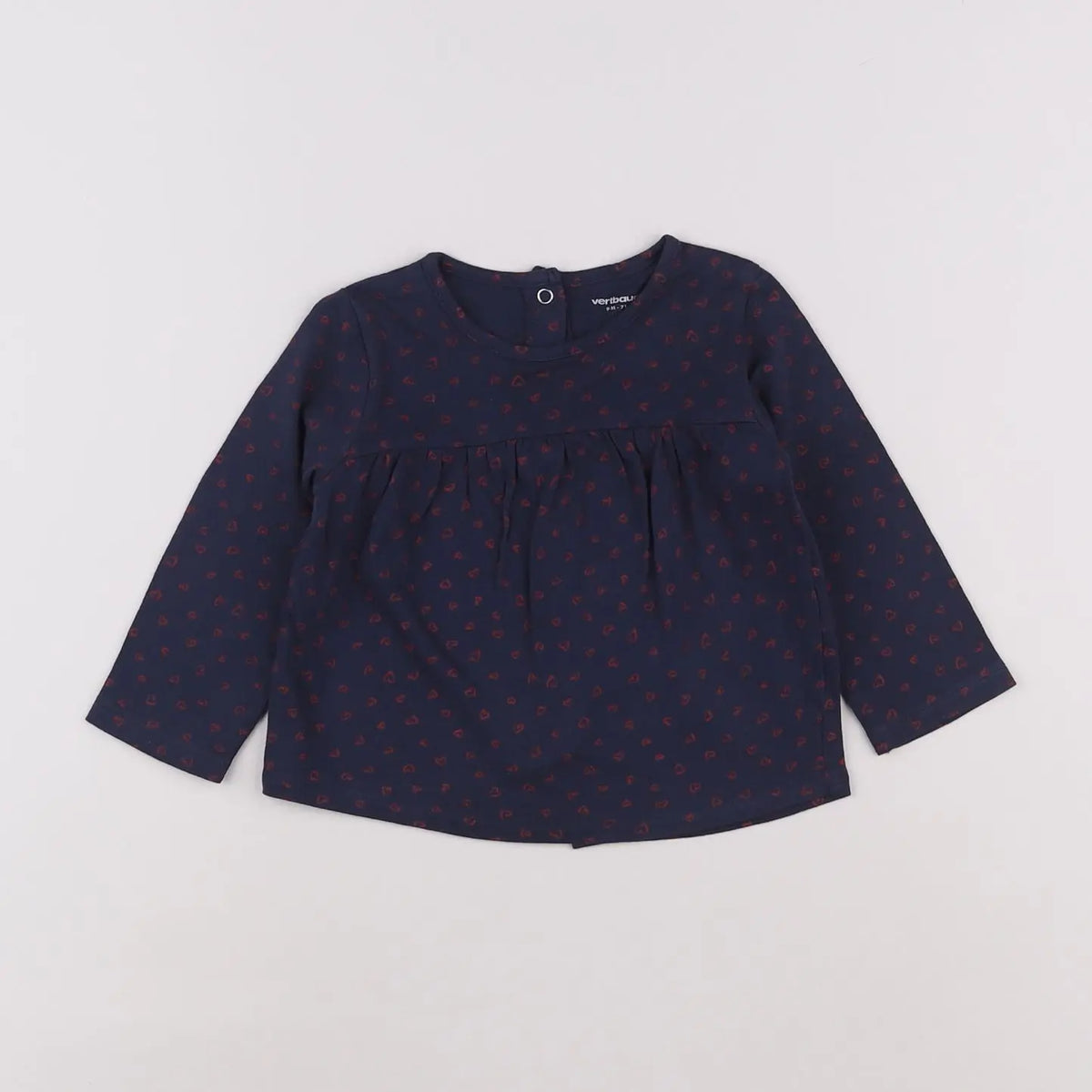 Vertbaudet - tee-shirt bleu - 9 mois