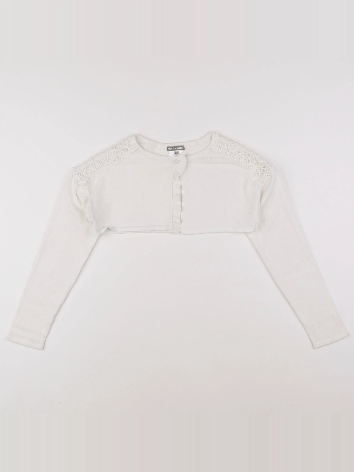 Vertbaudet - gilet blanc - 8 ans