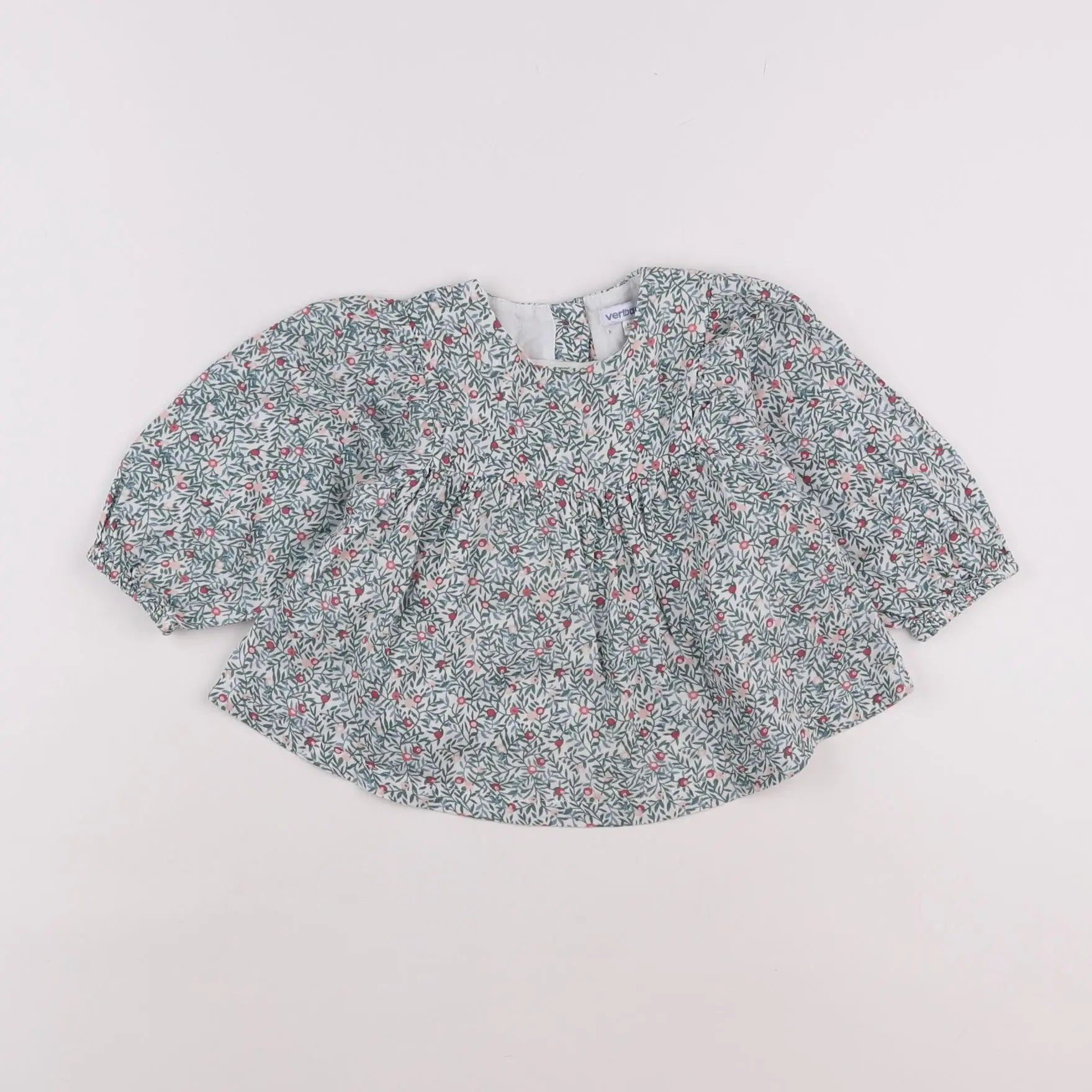 Vertbaudet - blouse vert - 18 mois