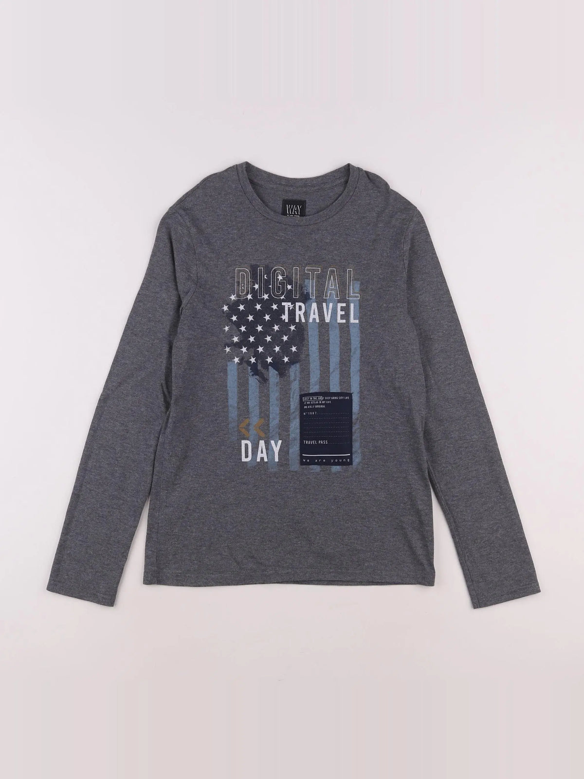 IKKS - tee-shirt gris - 10 ans