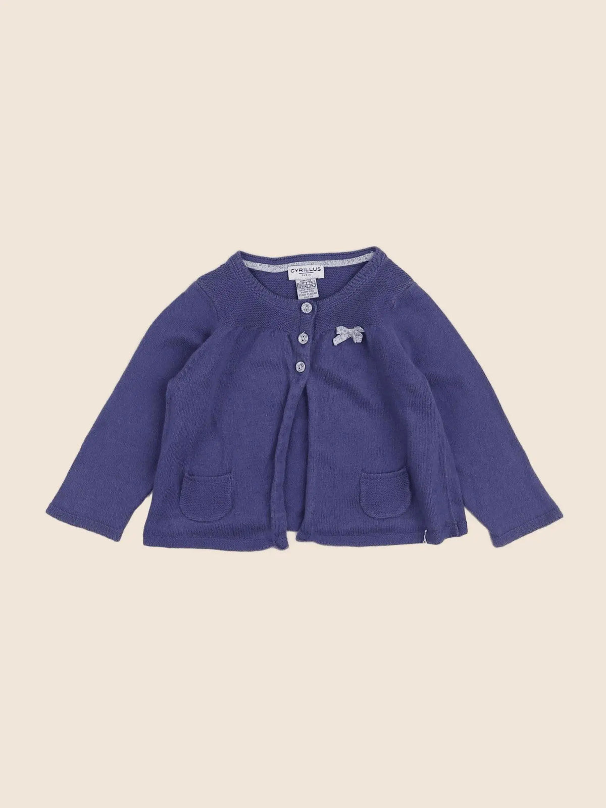 Cyrillus - gilet bleu - 12 mois