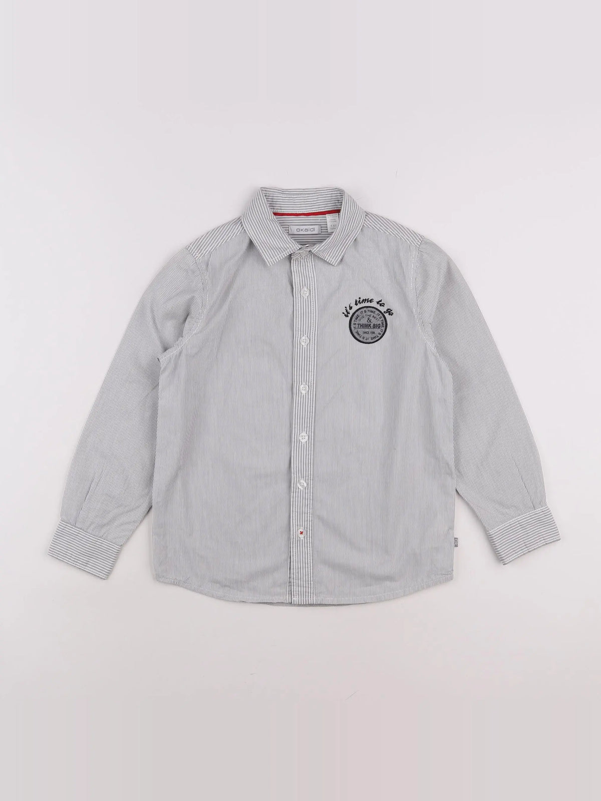 Okaidi - chemise gris - 8 ans