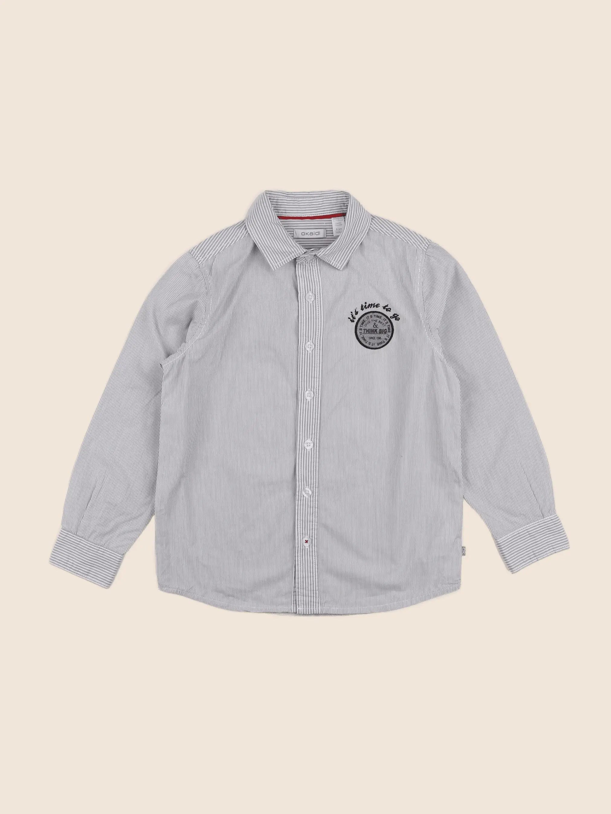 Okaidi - chemise gris - 8 ans