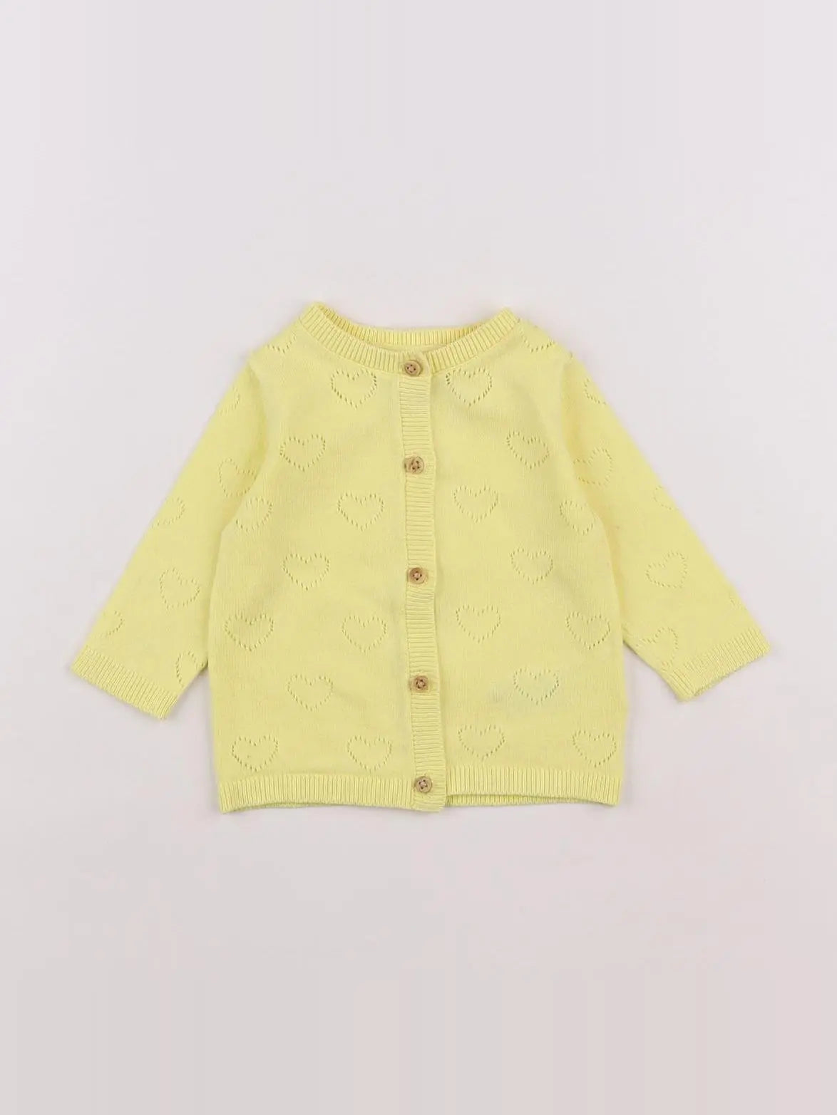 Vertbaudet - gilet jaune - 3 mois