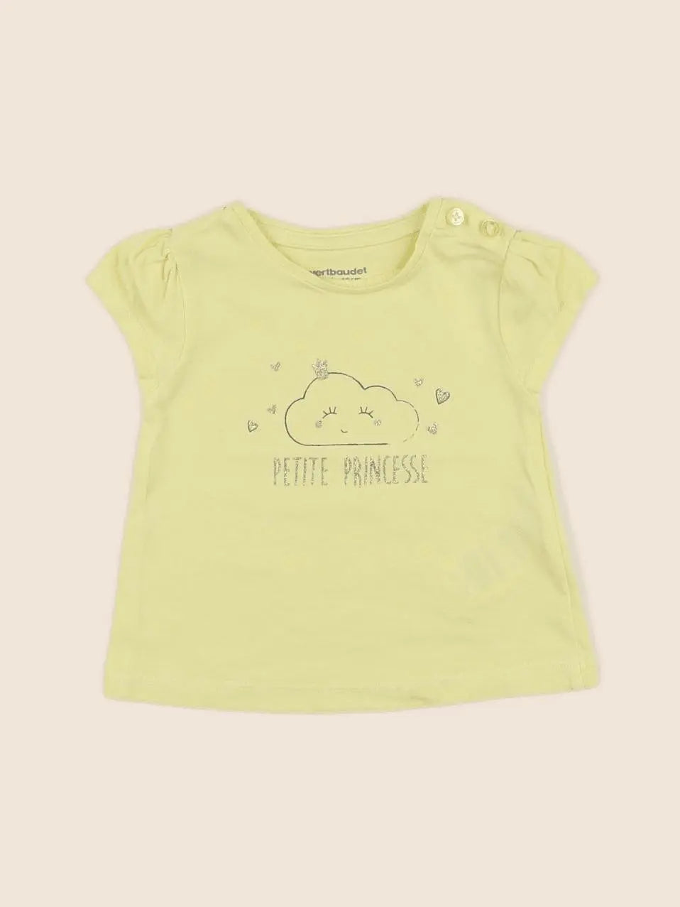 Vertbaudet - tee-shirt jaune - 3 mois