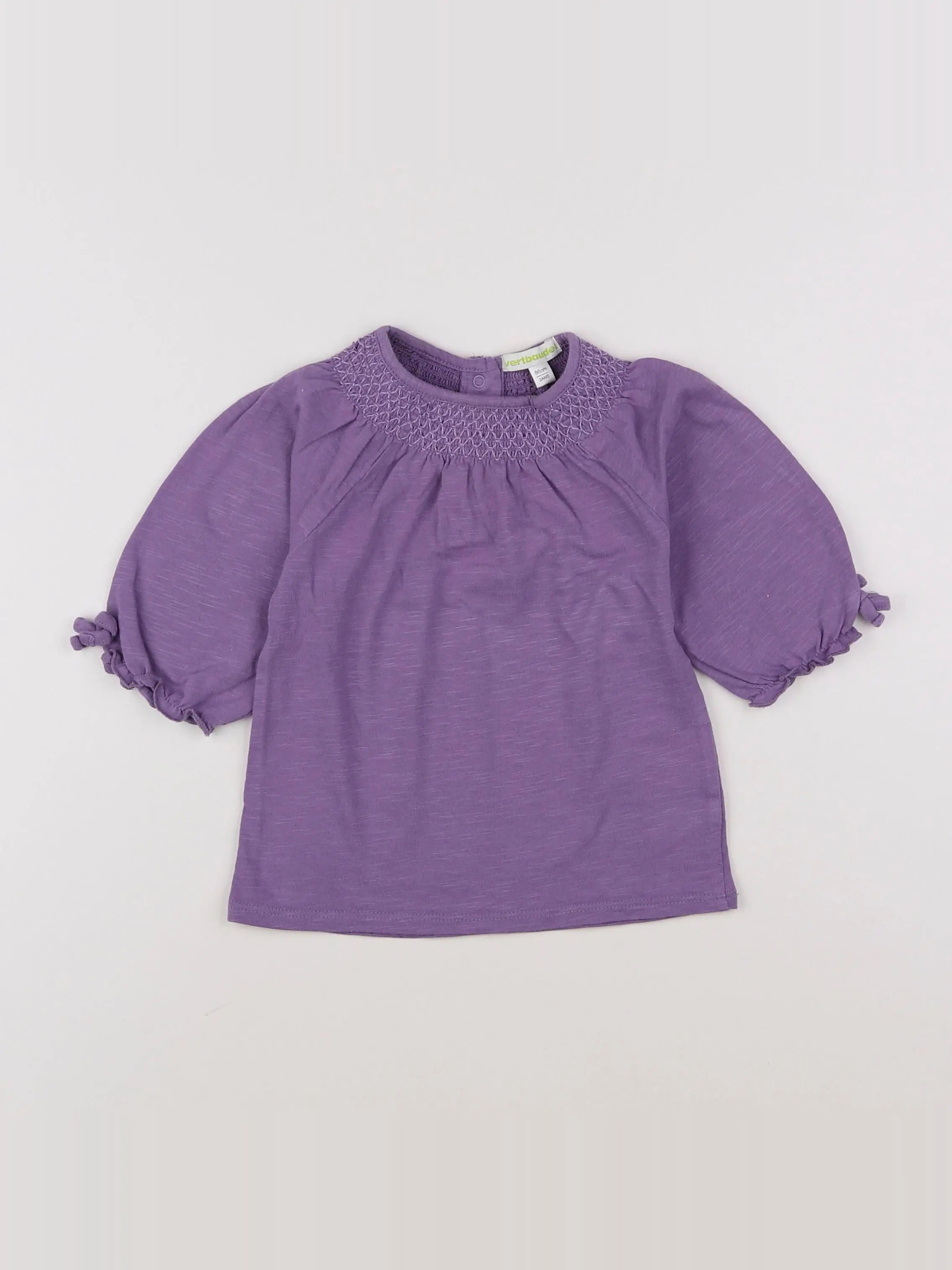 Vertbaudet - tee-shirt violet - 2 ans