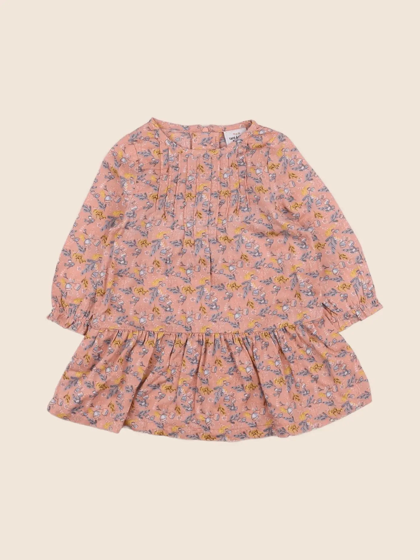 Tape à l'oeil - robe orange - 9 mois