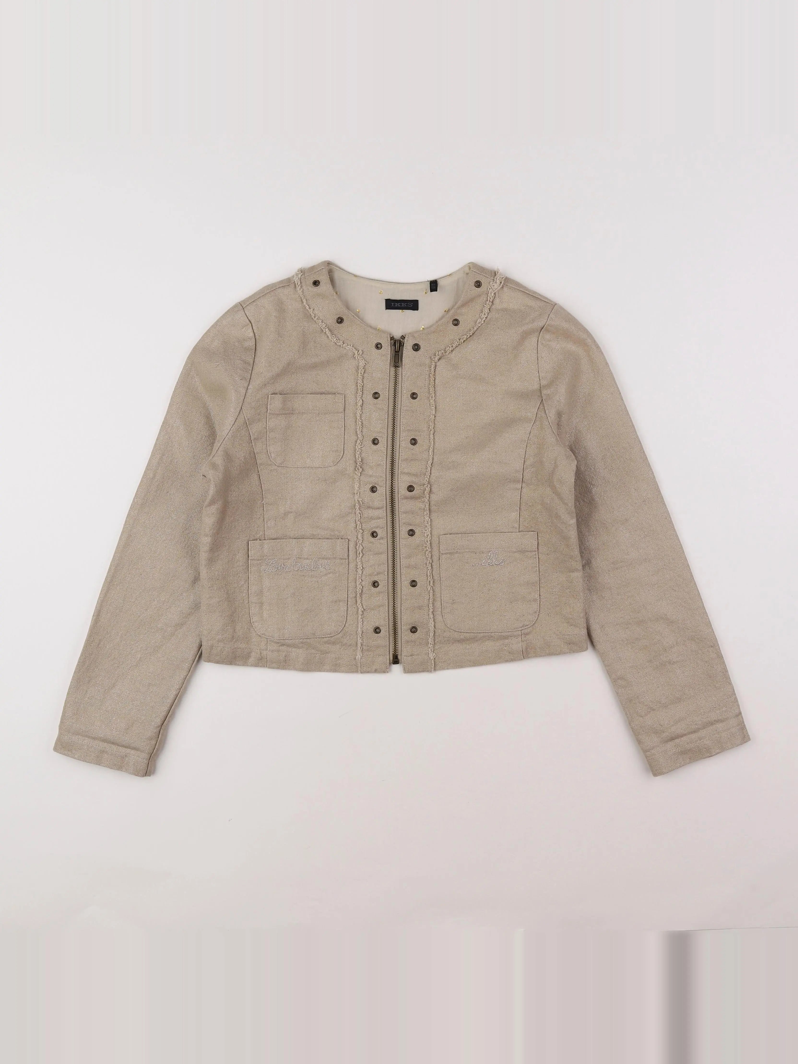 IKKS - veste beige, or - 10 ans